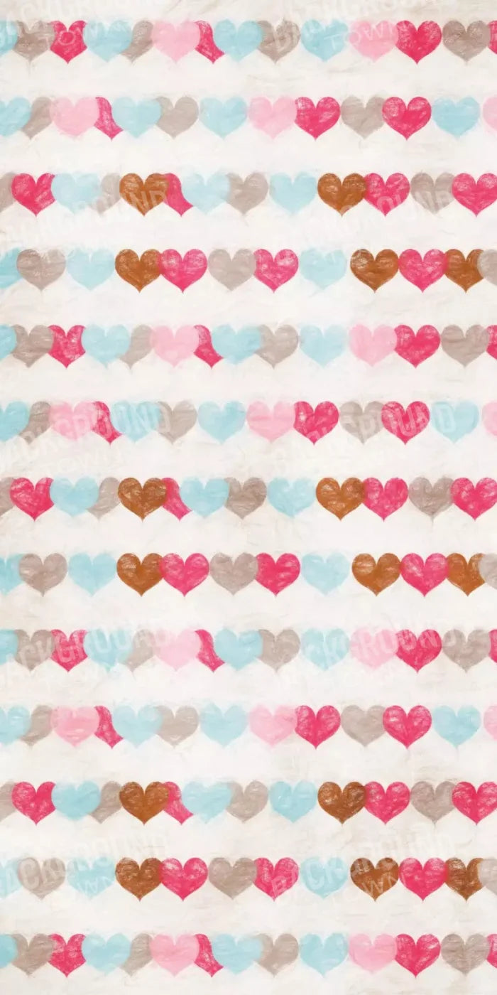 Hope Hearts 10X20 Ultracloth ( 120 X 240 Inch ) Backdrop