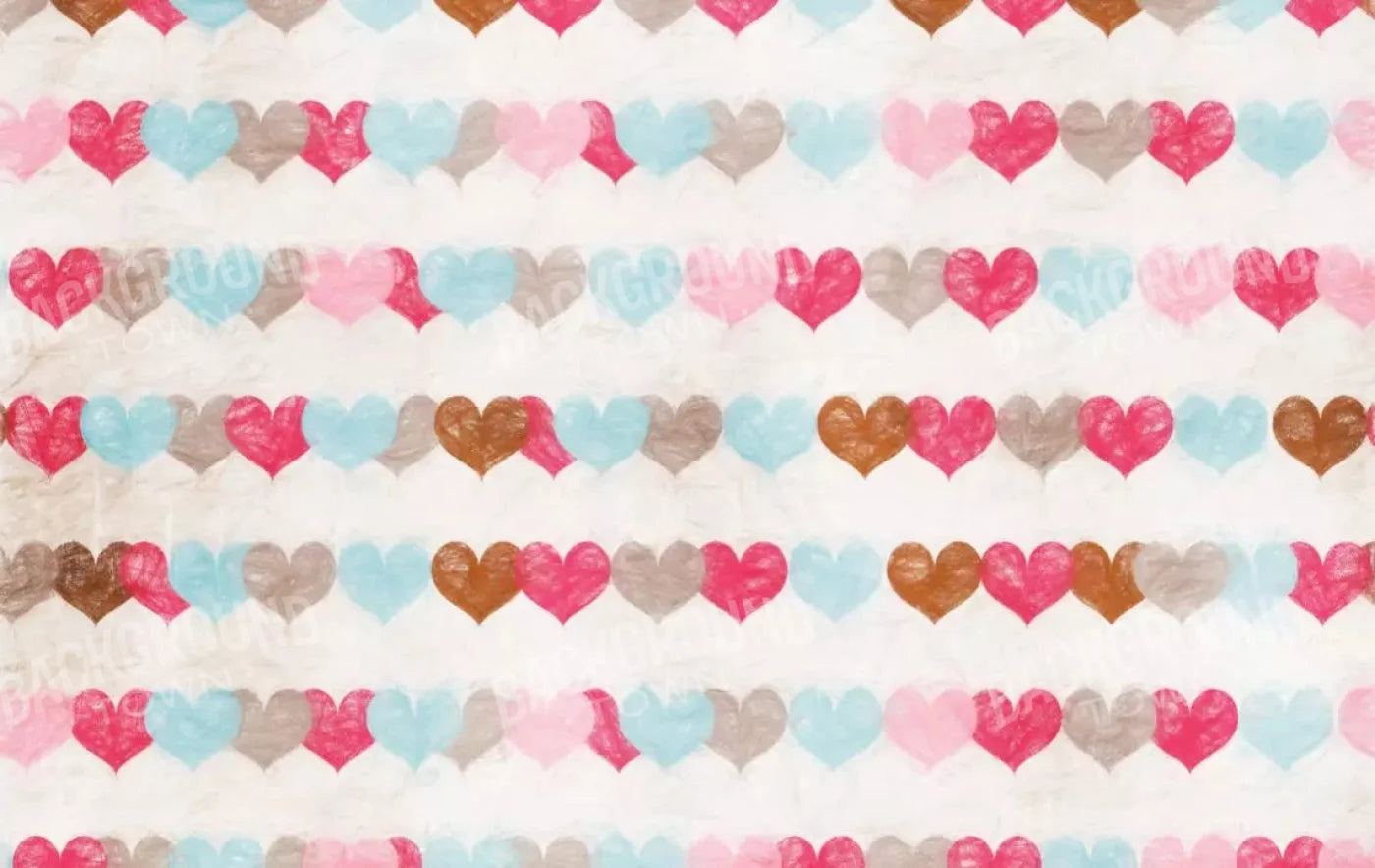 Hope Hearts 16X10 Ultracloth ( 192 X 120 Inch ) Backdrop