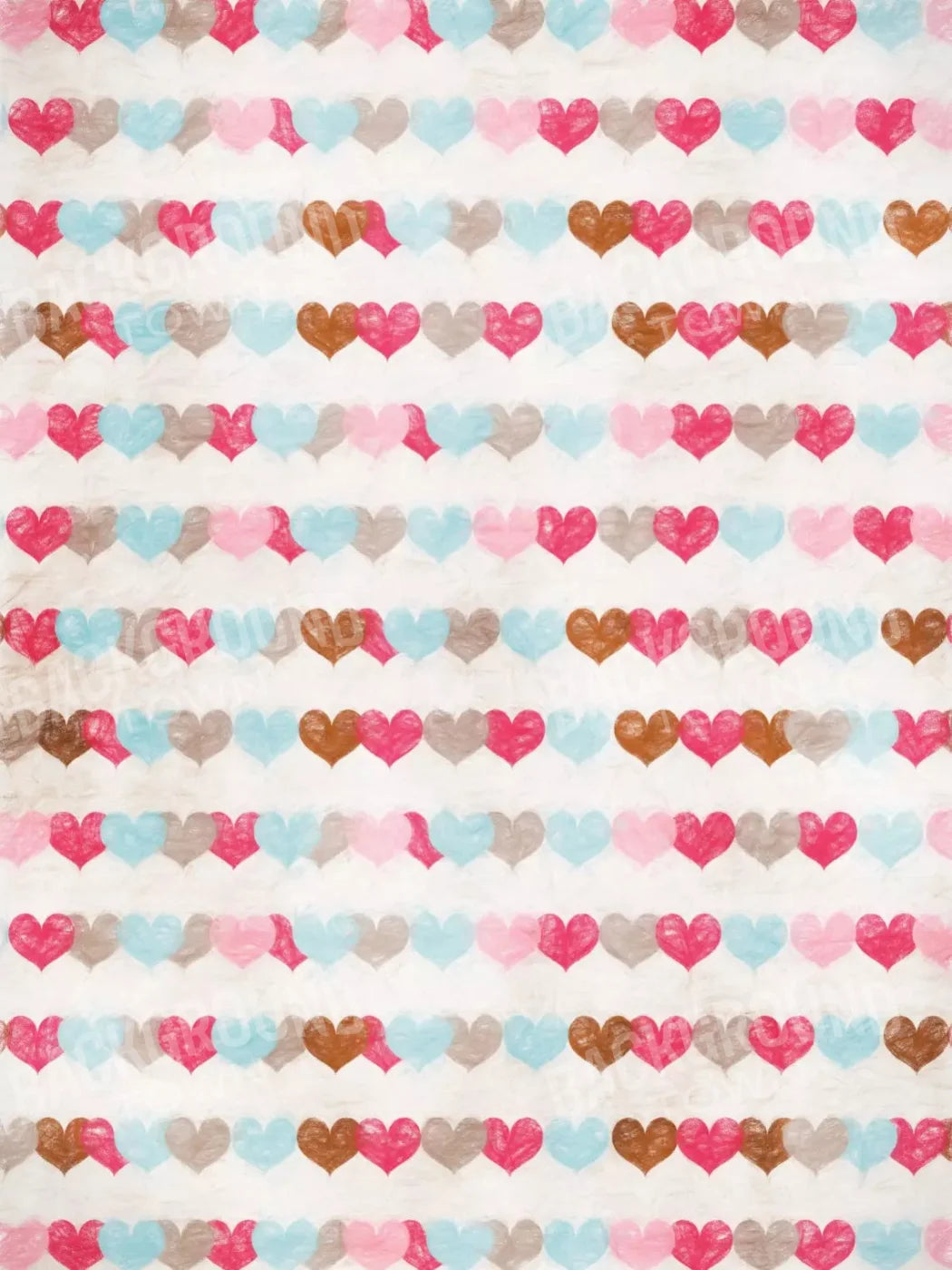 Hope Hearts 5X68 Fleece ( 60 X 80 Inch ) Backdrop