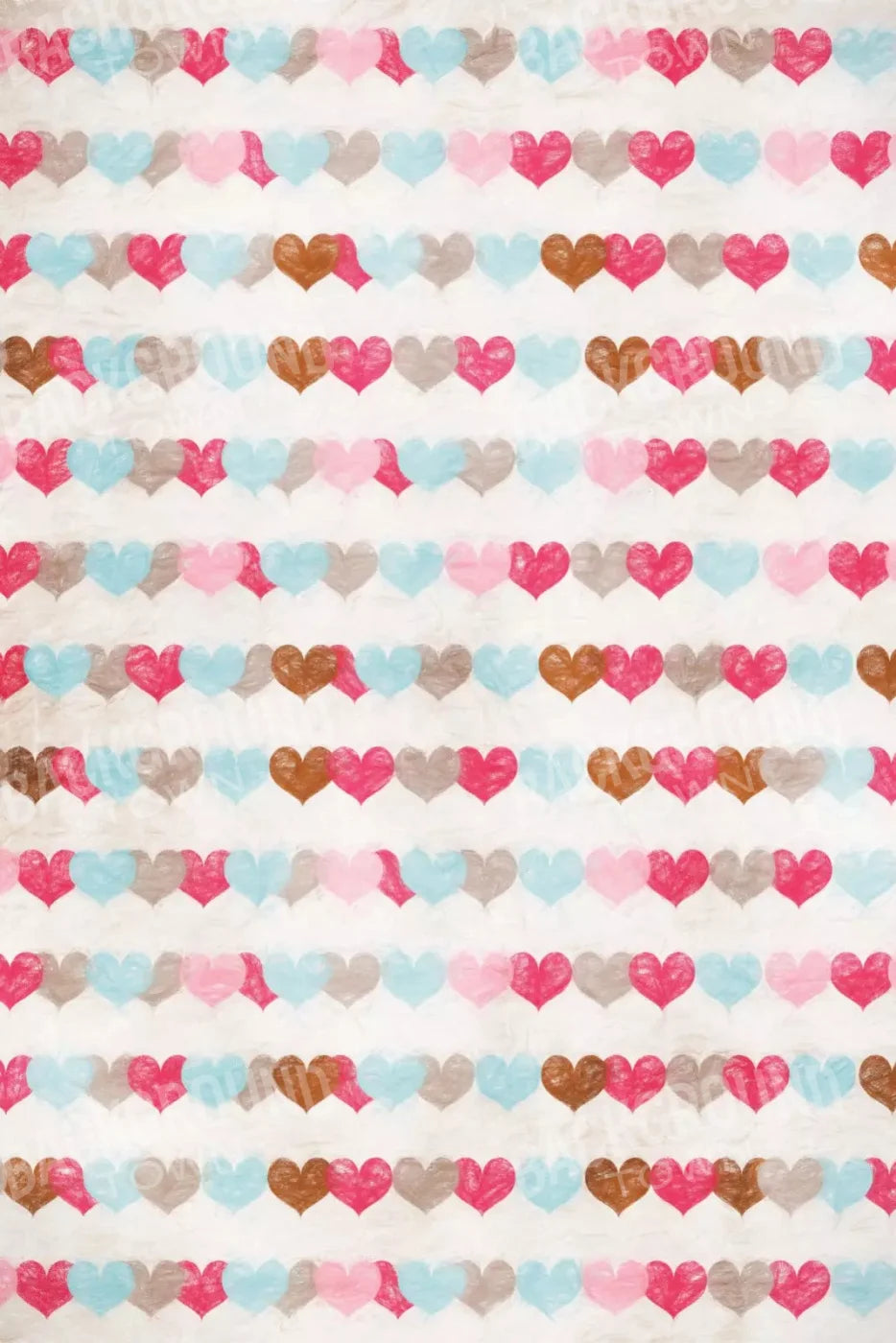 Hope Hearts 5X8 Ultracloth ( 60 X 96 Inch ) Backdrop