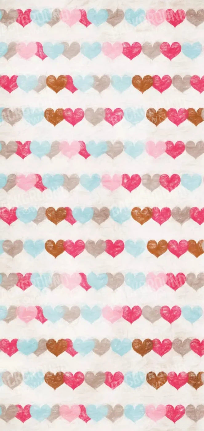 Hope Hearts 8X16 Ultracloth ( 96 X 192 Inch ) Backdrop