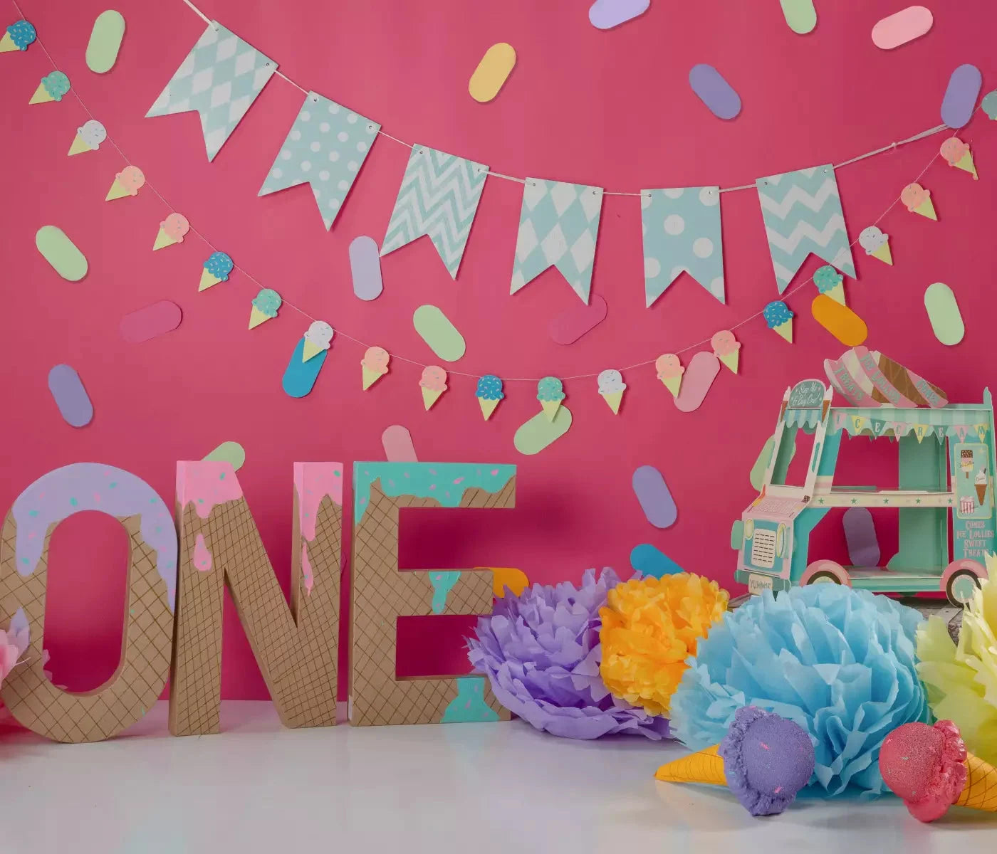 Ice Cream Smash 12X10 Ultracloth ( 144 X 120 Inch ) Backdrop