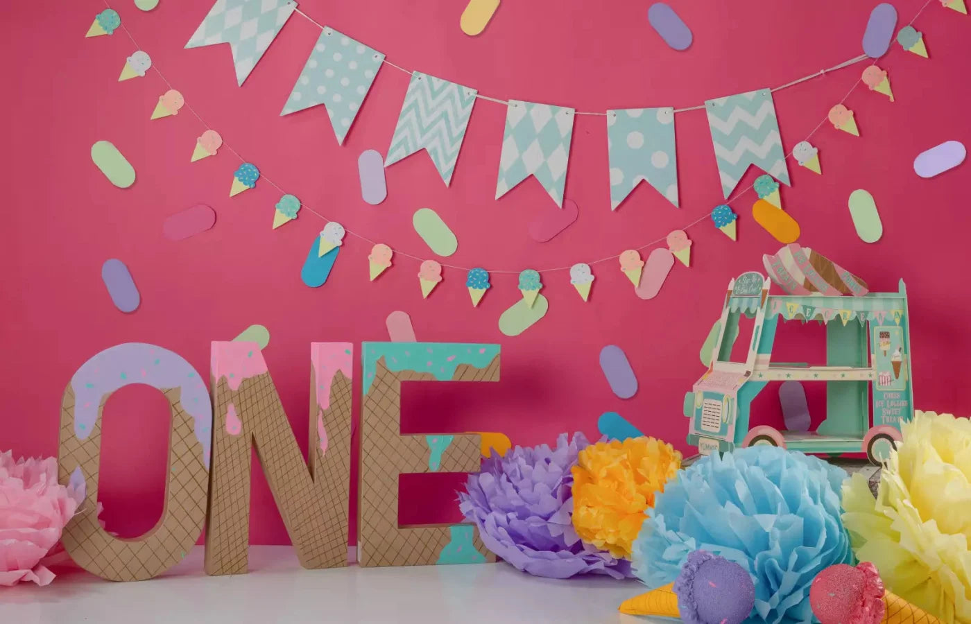 Ice Cream Smash 12X8 Ultracloth ( 144 X 96 Inch ) Backdrop