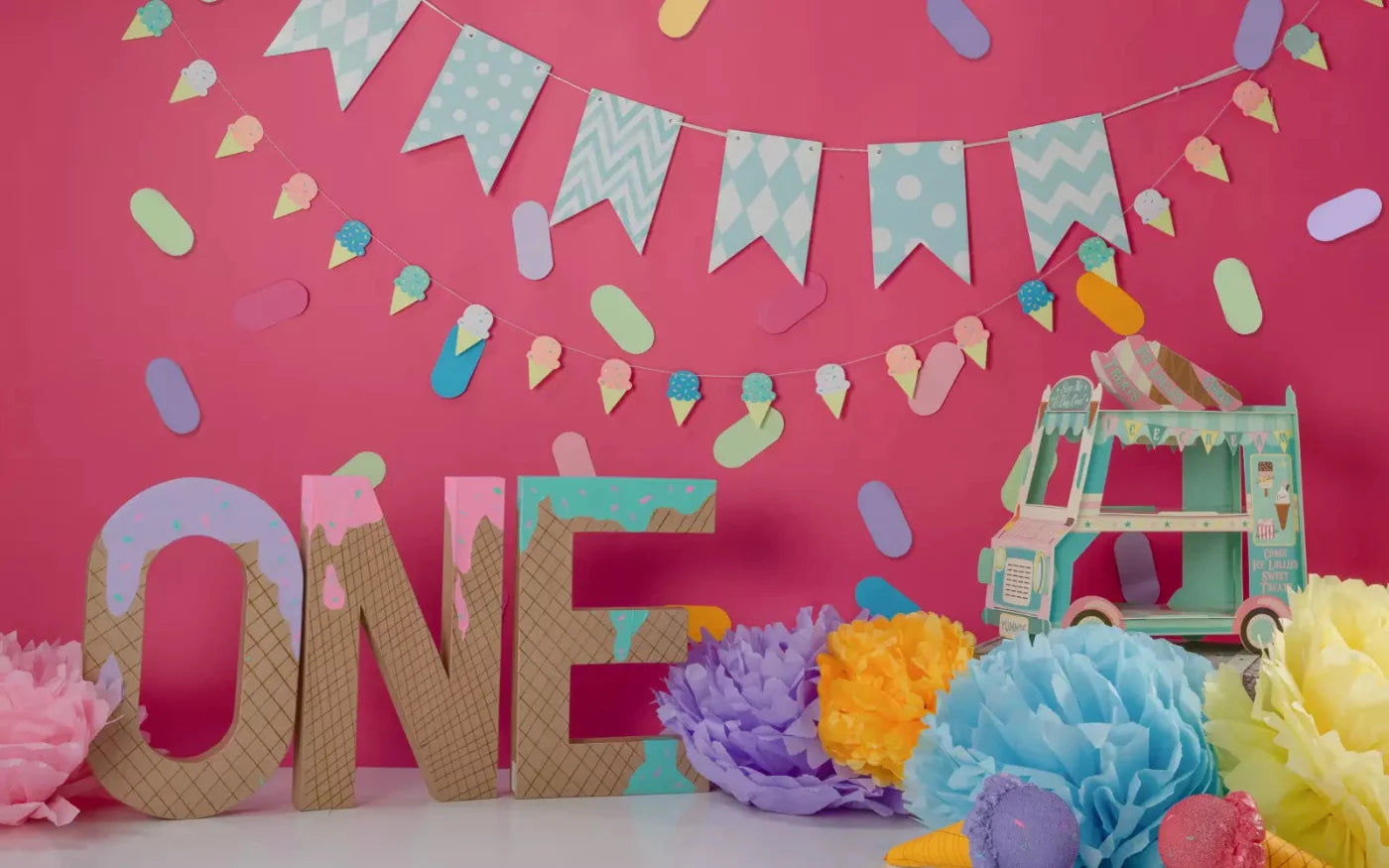 Ice Cream Smash 14X9 Ultracloth ( 168 X 108 Inch ) Backdrop