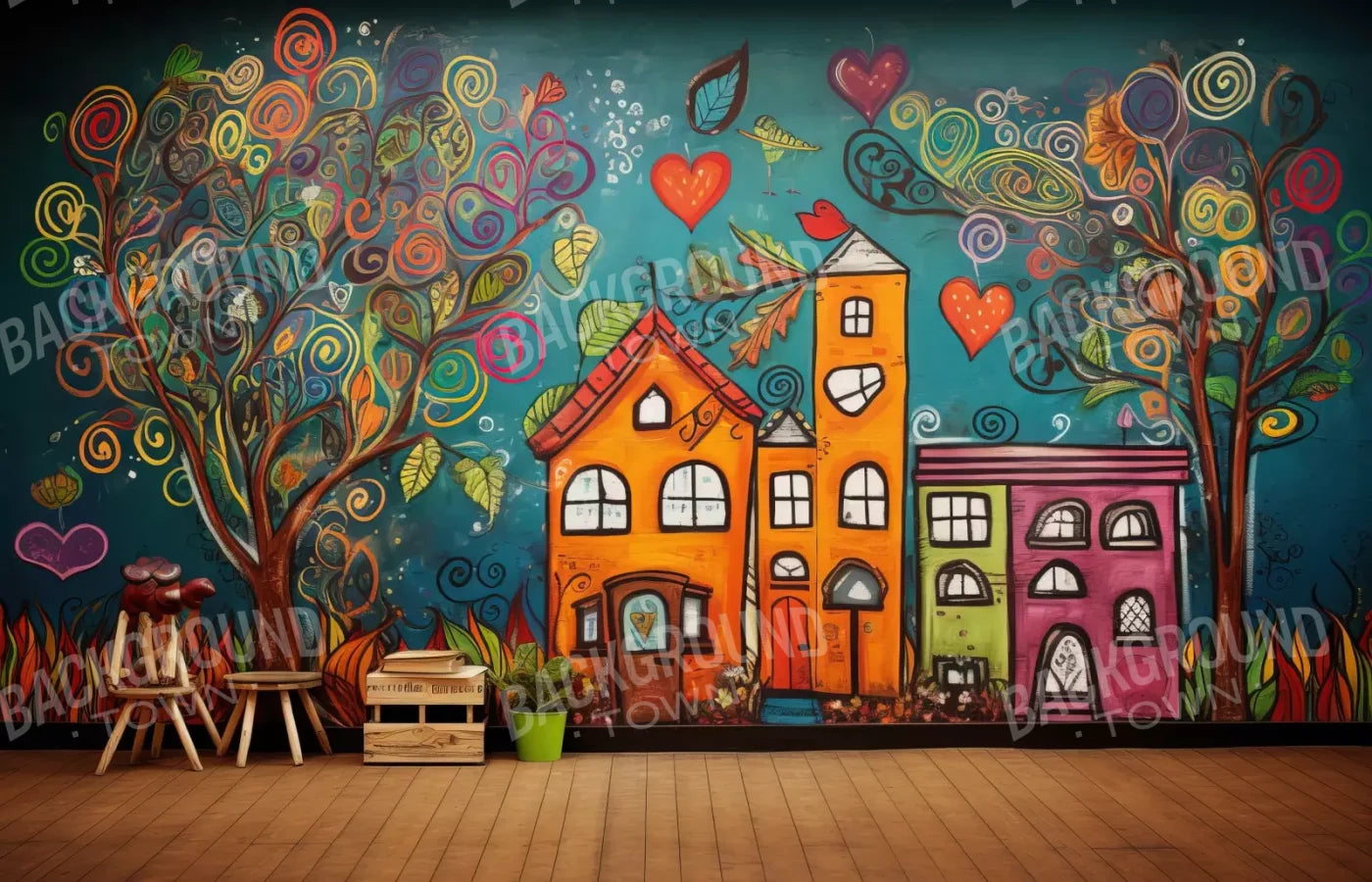 Our School 14’X9’ Ultracloth (168 X 108 Inch) Backdrop