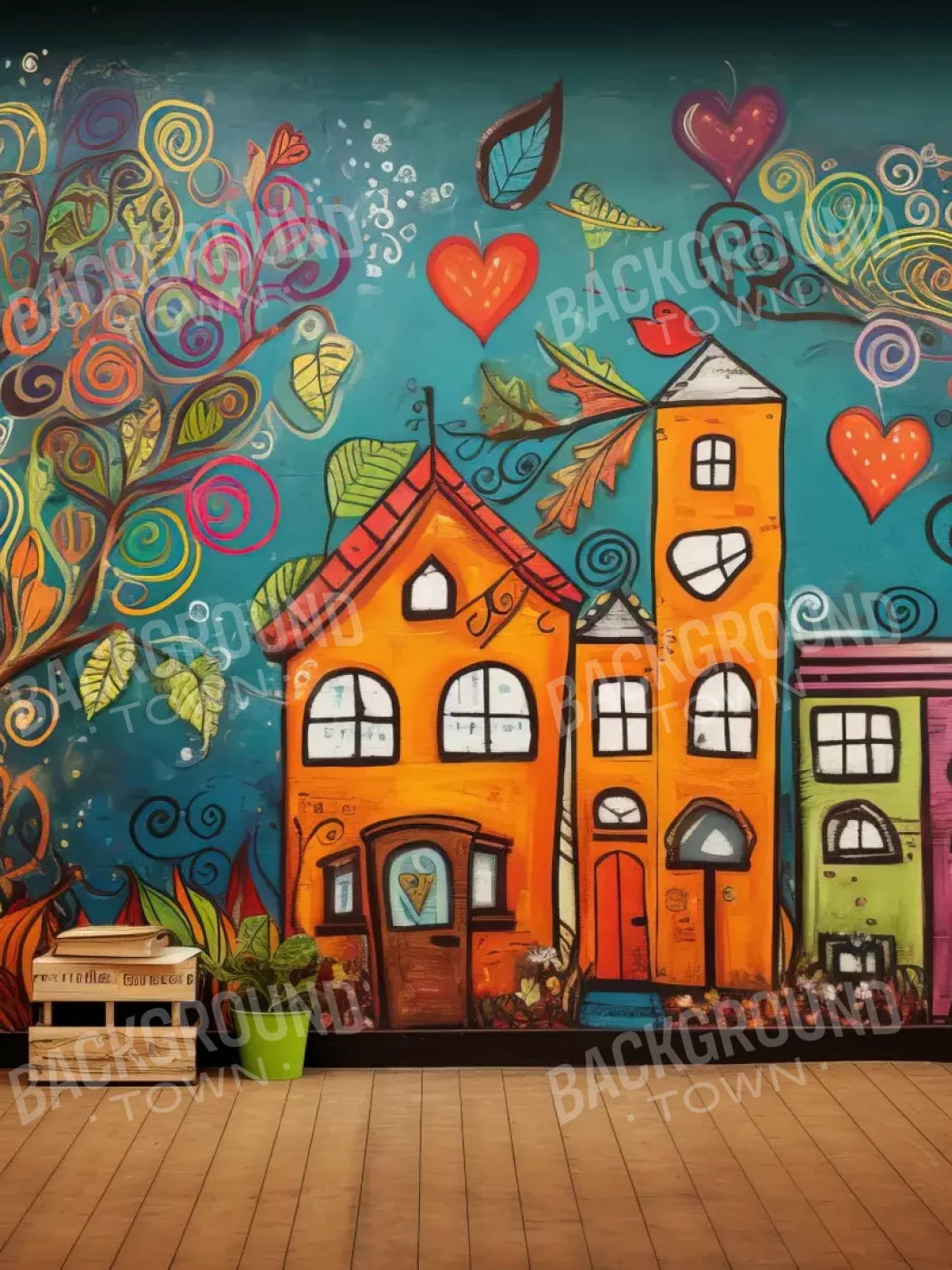 Our School 5’X6’8 Fleece (60 X 80 Inch) Backdrop
