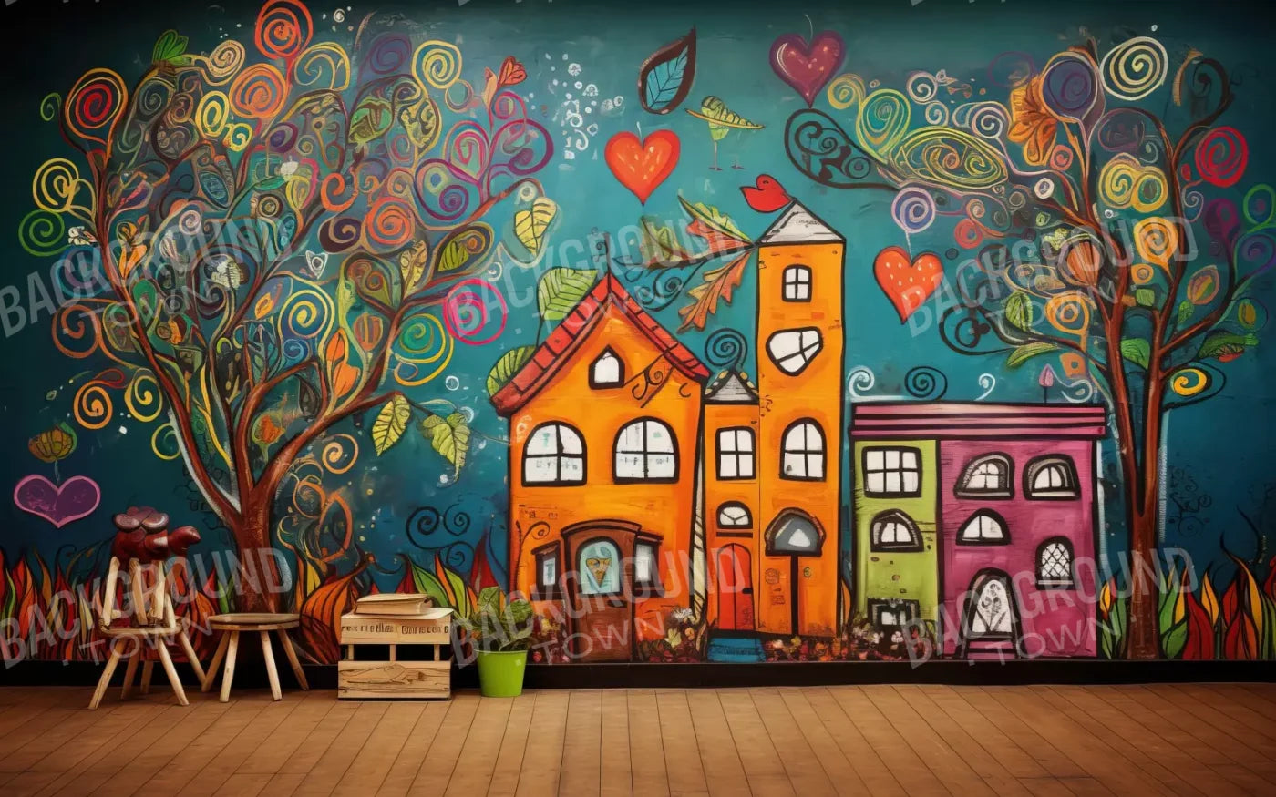 Our School 8’X5’ Ultracloth (96 X 60 Inch) Backdrop