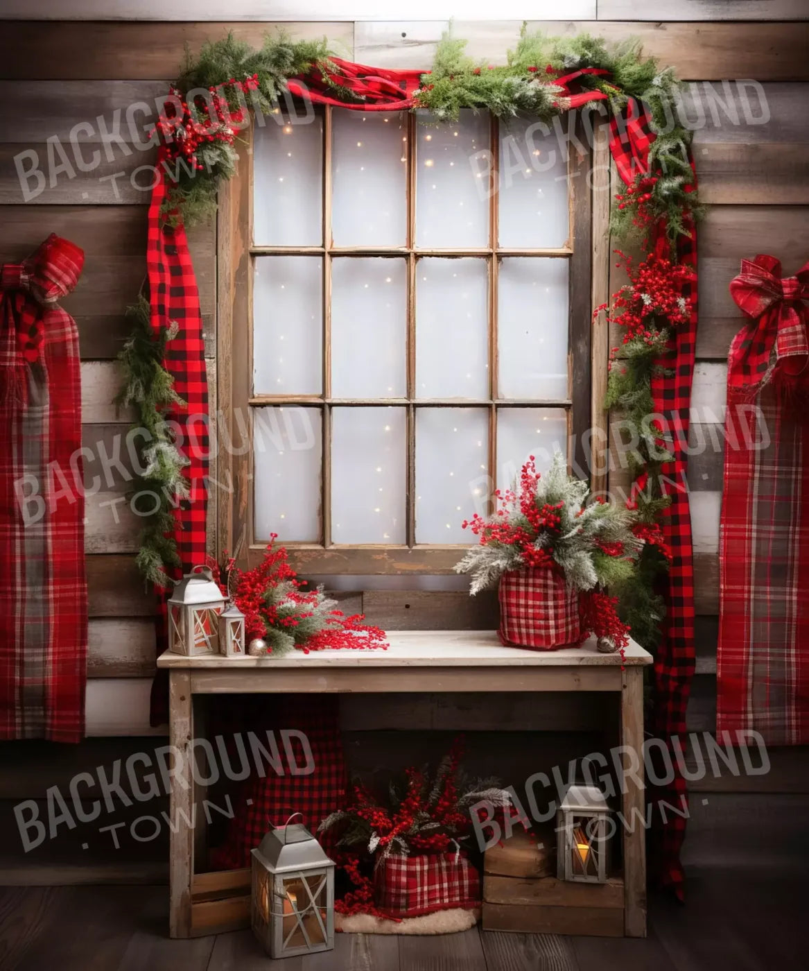 Plaid Tidings 10’X12’ Ultracloth (120 X 144 Inch) Backdrop