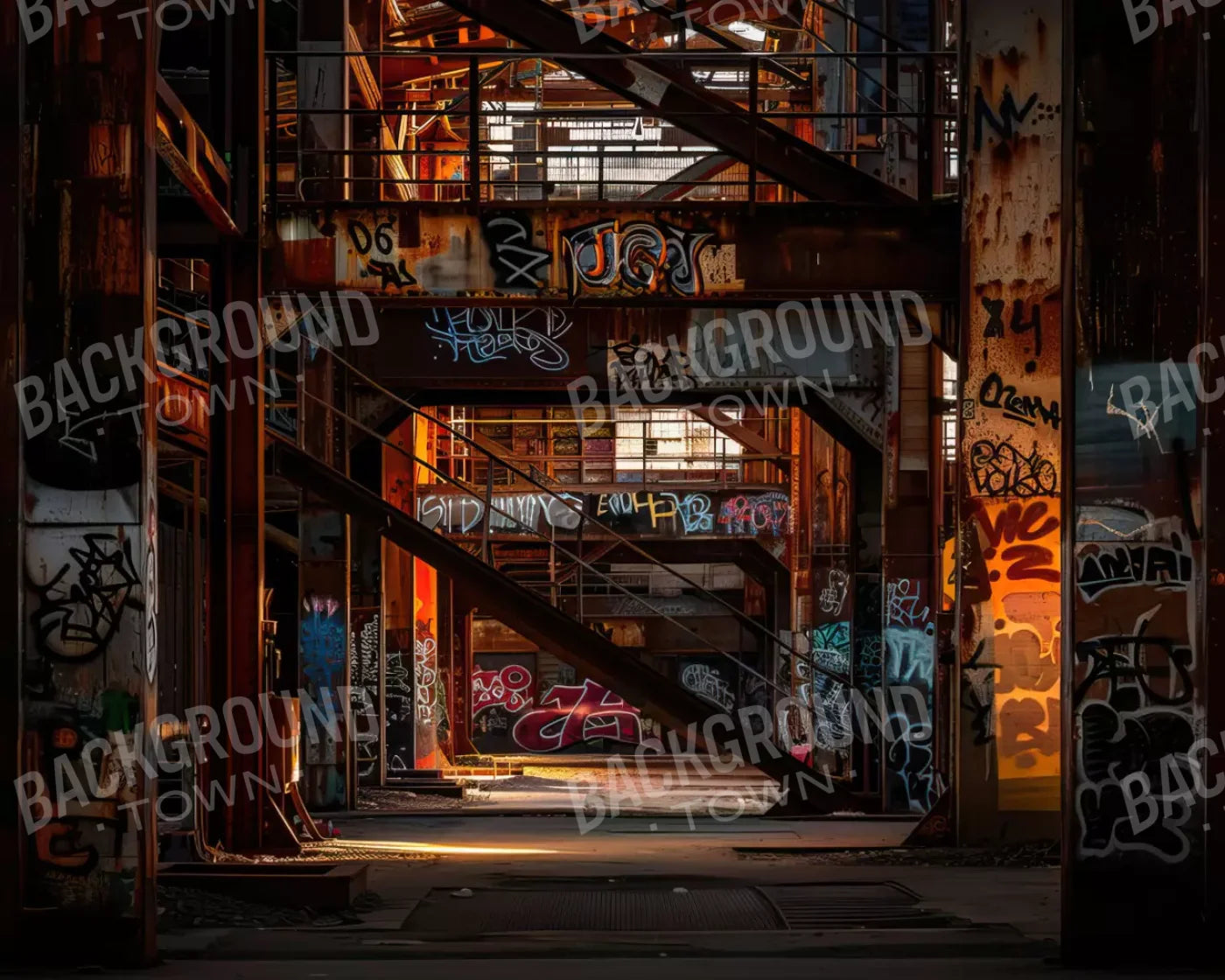 Industrial Urban 002 8X10 10’X8’ Fleece (120 X 96 Inch) Backdrop