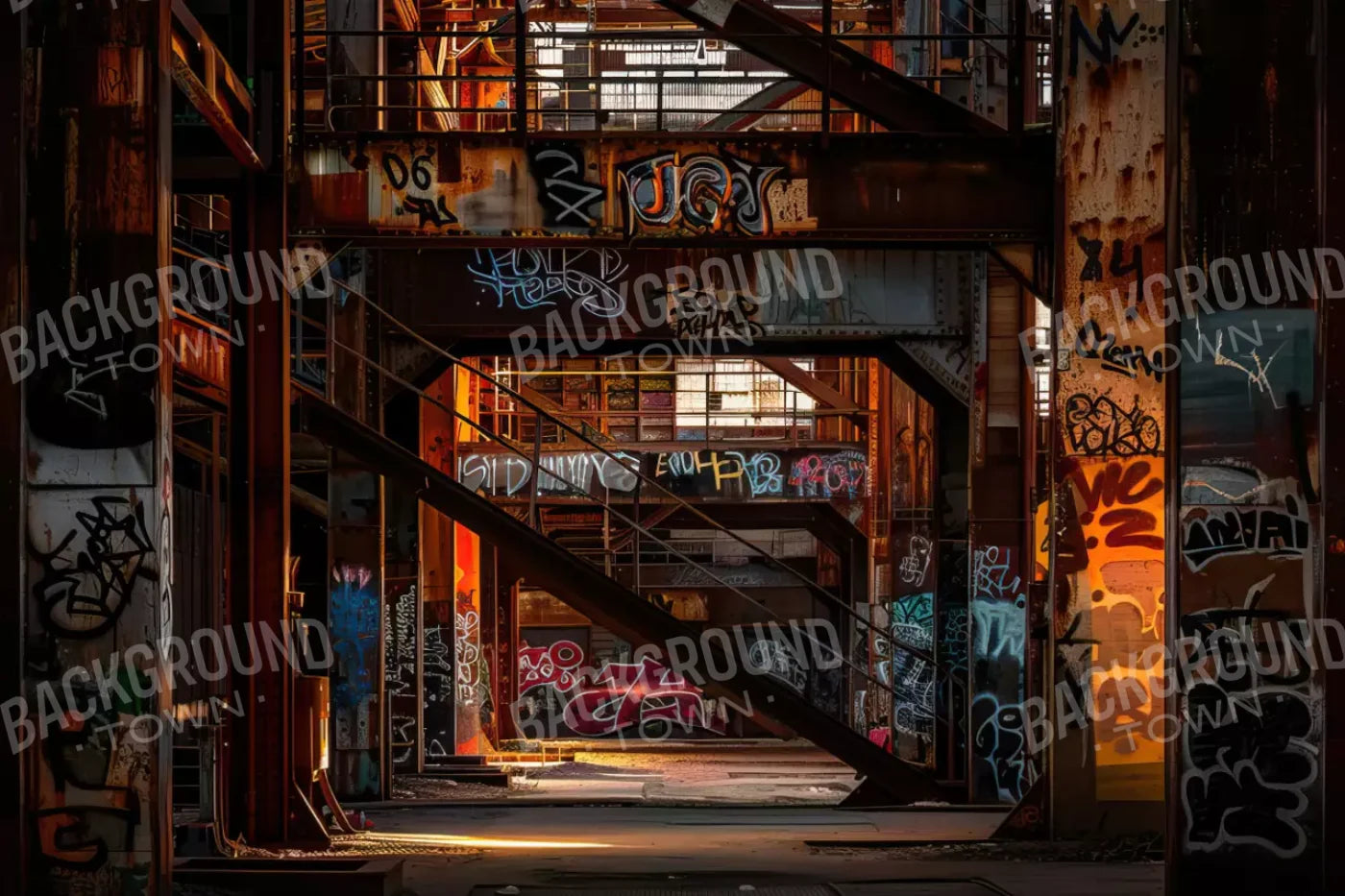 Industrial Urban 002 8X10 12’X8’ Ultracloth (144 X 96 Inch) Backdrop