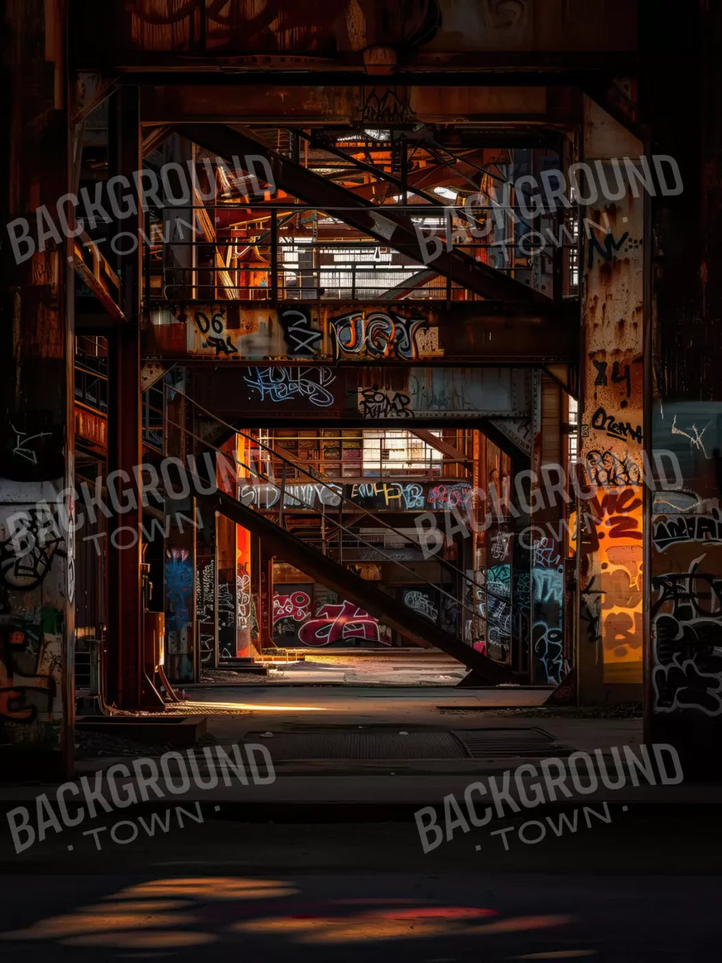 Industrial Urban 002 8X10 6’X8’ Fleece (72 X 96 Inch) Backdrop