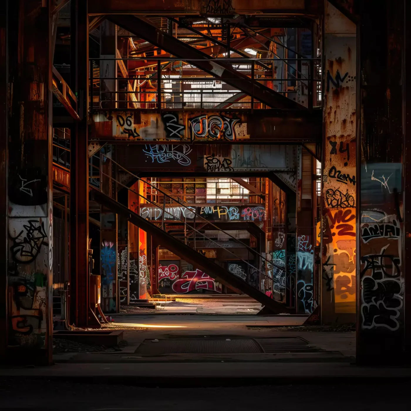 Industrial Urban 002 8X10 10’X10’ Ultracloth (120 X Inch) Backdrop