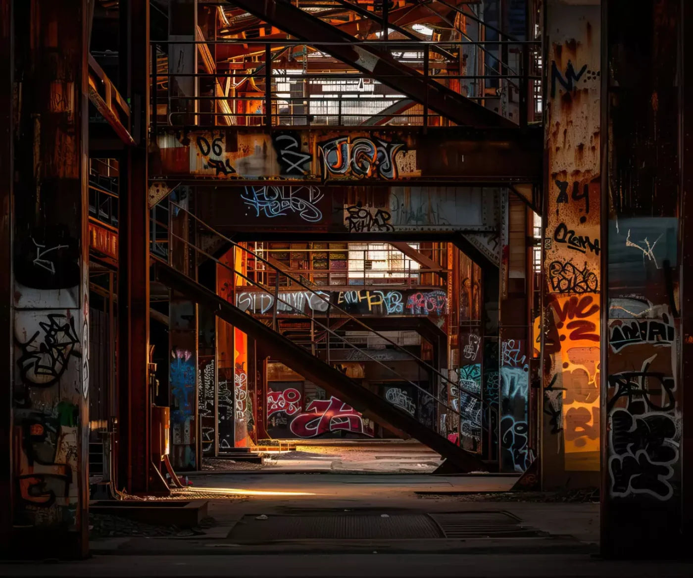 Industrial Urban 002 8X10 12’X10’ Ultracloth (144 X 120 Inch) Backdrop