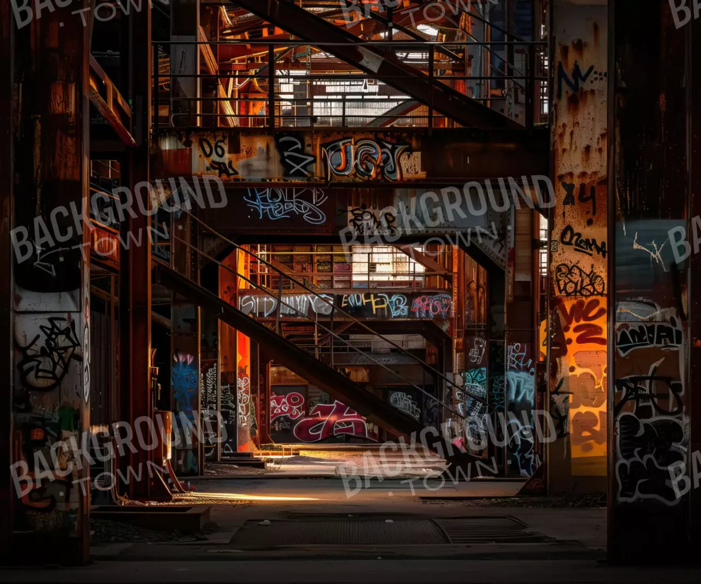 Industrial Urban 002 8X10 12’X10’ Ultracloth (144 X 120 Inch) Backdrop
