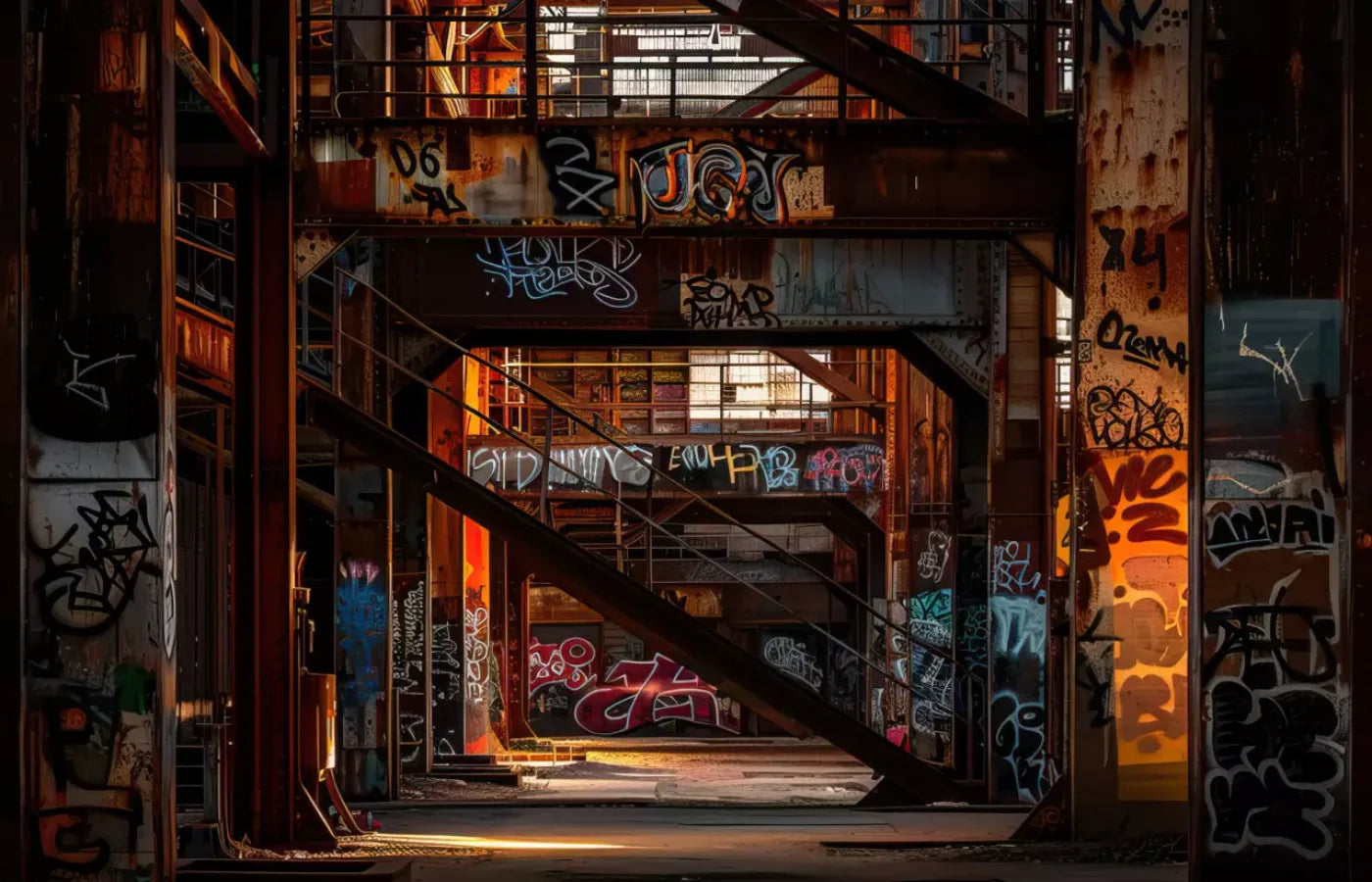 Industrial Urban 002 8X10 14’X9’ Ultracloth (168 X 108 Inch) Backdrop