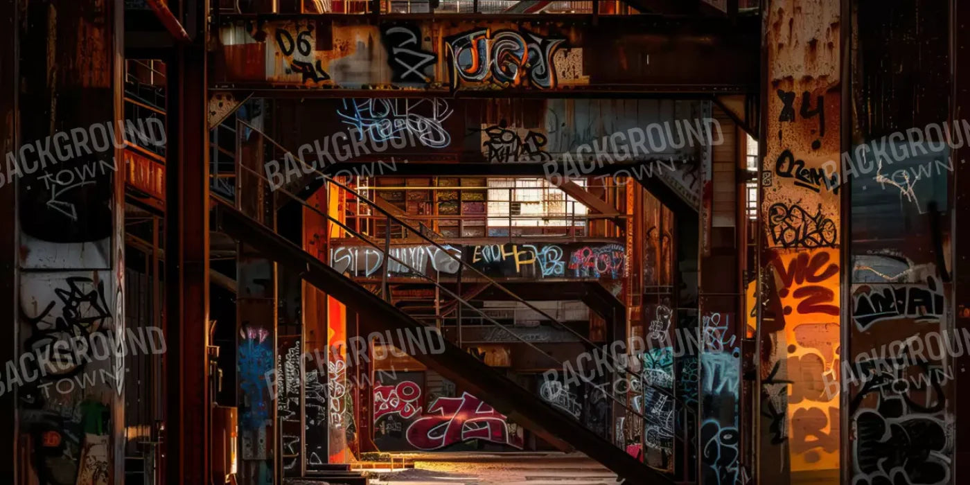 Industrial Urban 002 8X10 16’X8’ Ultracloth (192 X 96 Inch) Backdrop