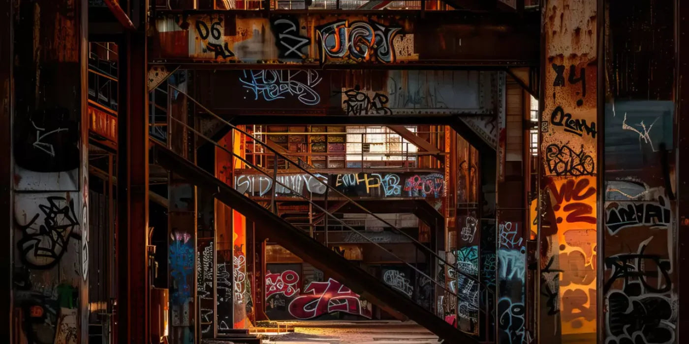 Industrial Urban 002 8X10 16’X8’ Ultracloth (192 X 96 Inch) Backdrop