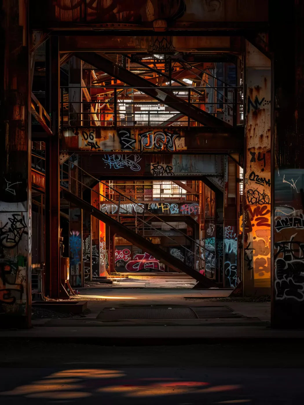 Industrial Urban 002 8X10 6’X8’ Fleece (72 X 96 Inch) Backdrop