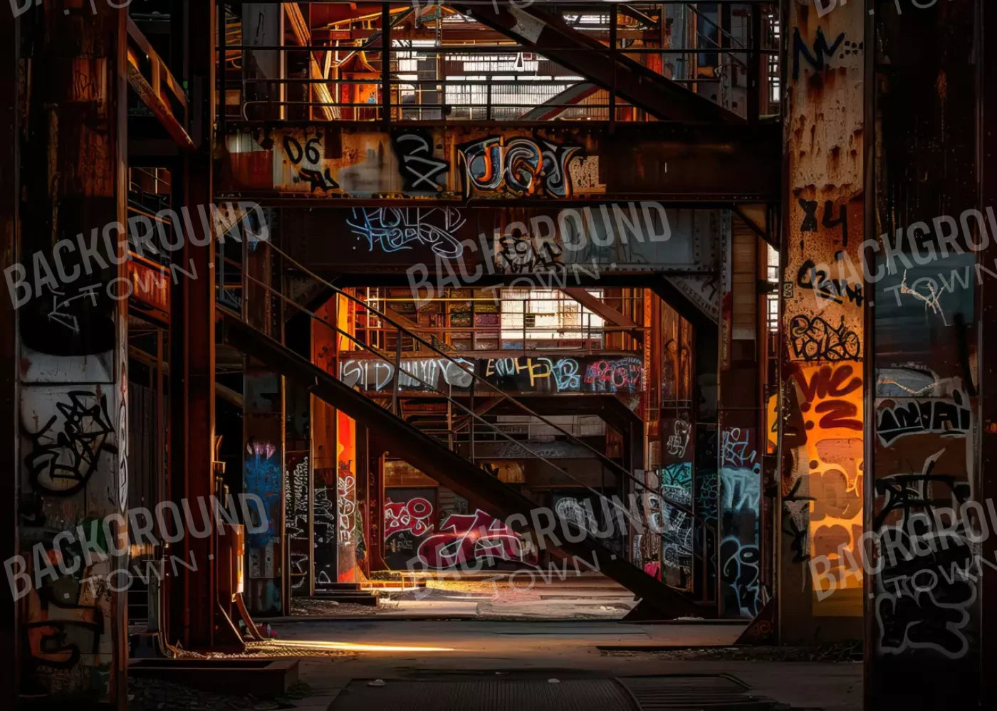 Industrial Urban 002 8X10 7’X5’ Ultracloth (84 X 60 Inch) Backdrop