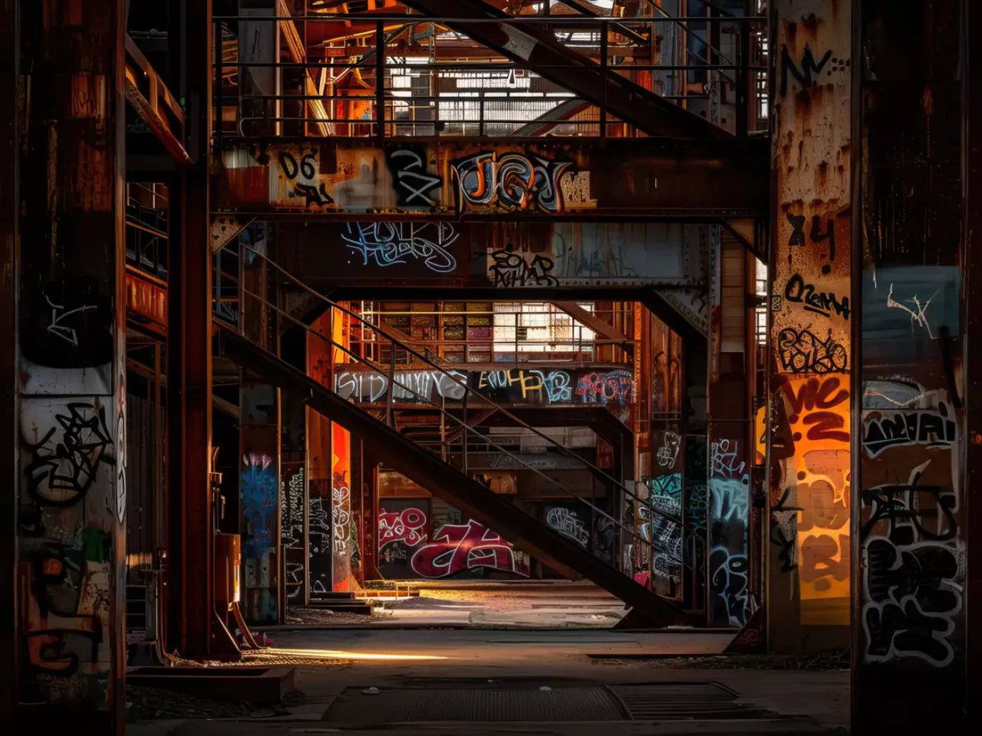 Industrial Urban 002 8X10 8’X6’ Fleece (96 X 72 Inch) Backdrop