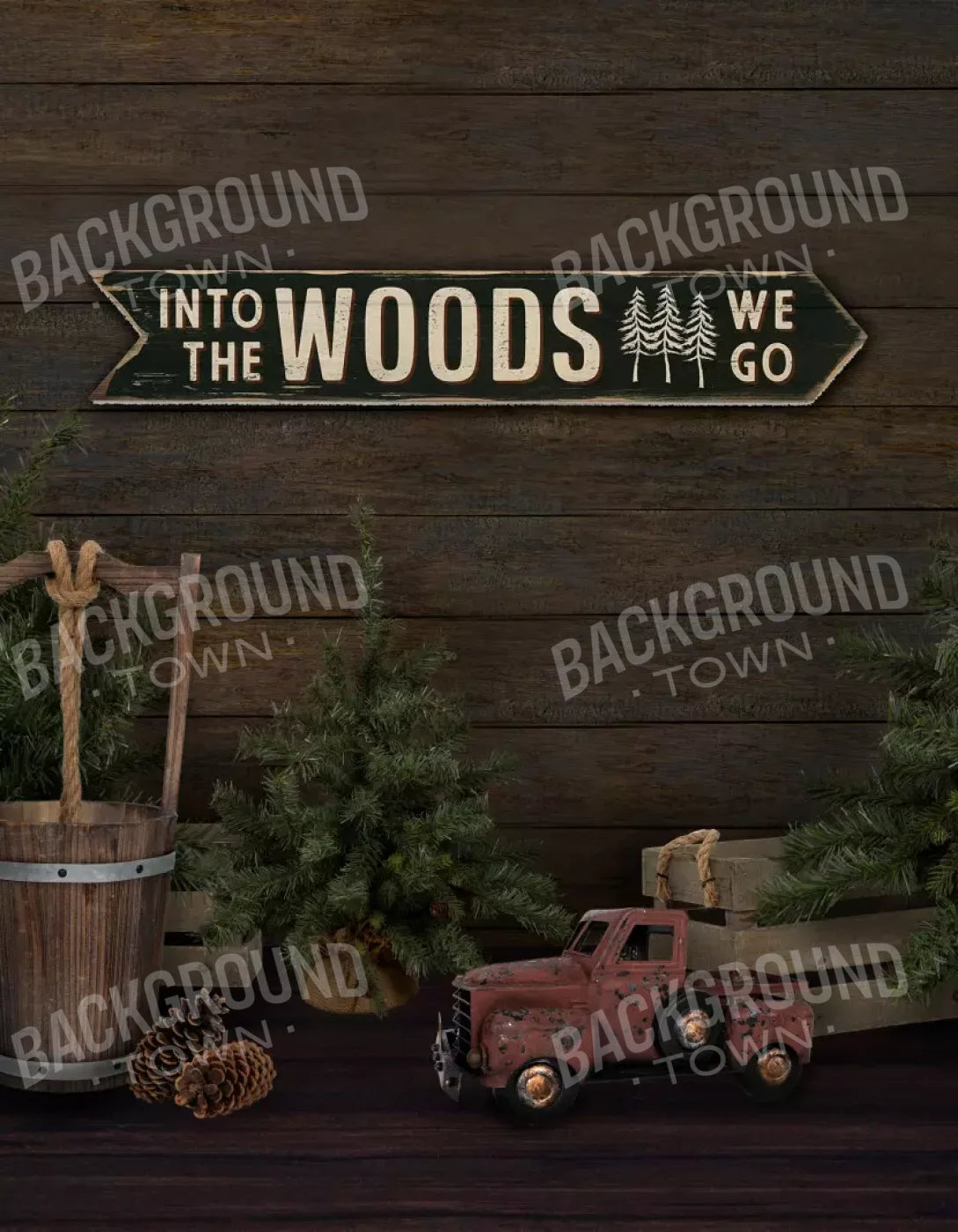 Into The Woods 6X8 Fleece ( 72 X 96 Inch ) Backdrop