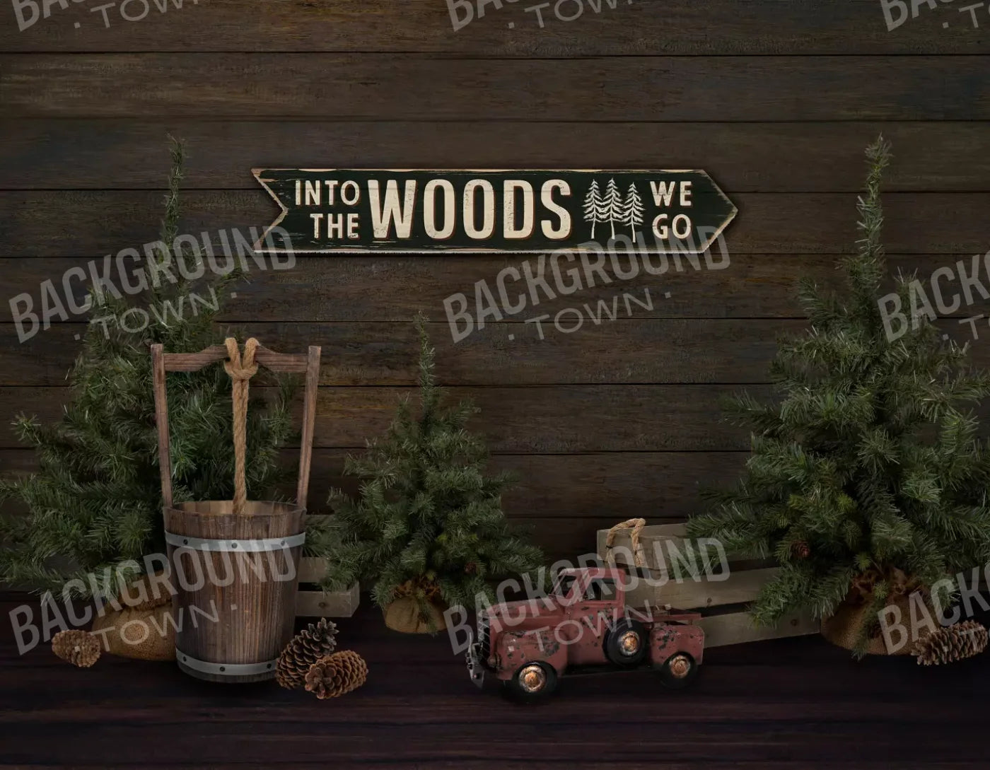 Into The Woods 8X6 Fleece ( 96 X 72 Inch ) Backdrop