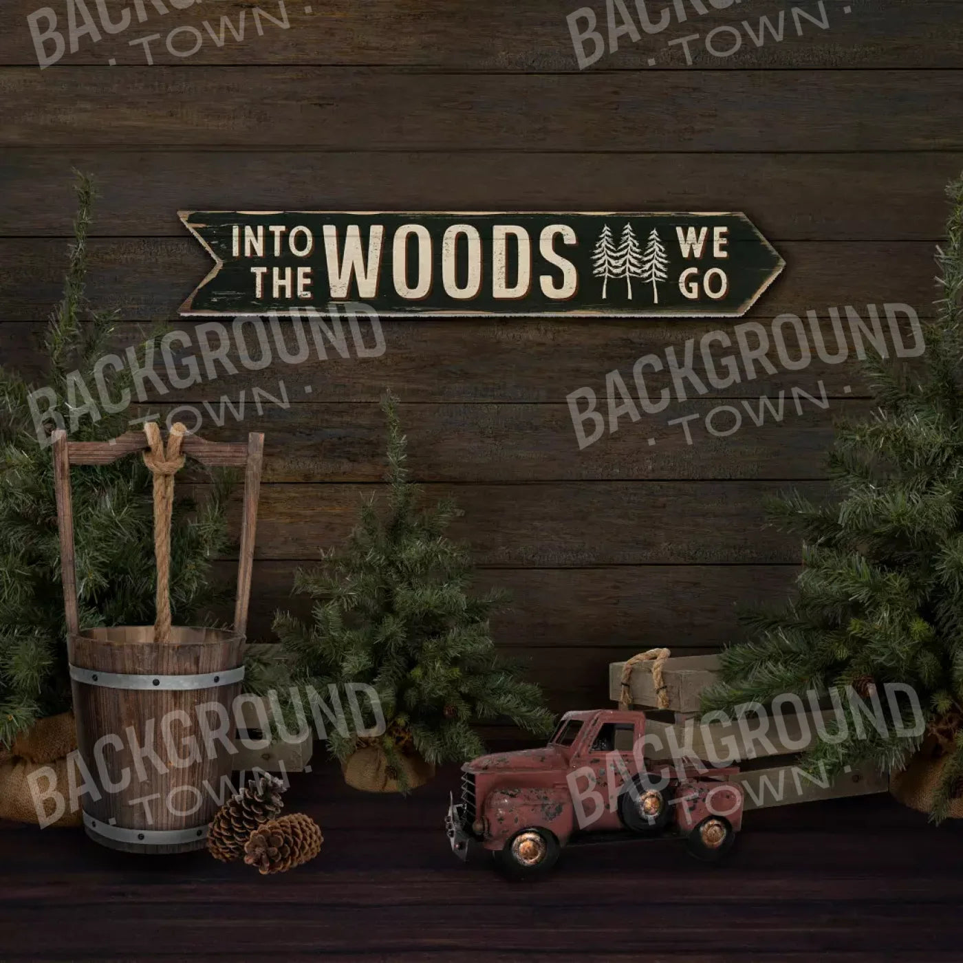 Into The Woods 8X8 Fleece ( 96 X Inch ) Backdrop