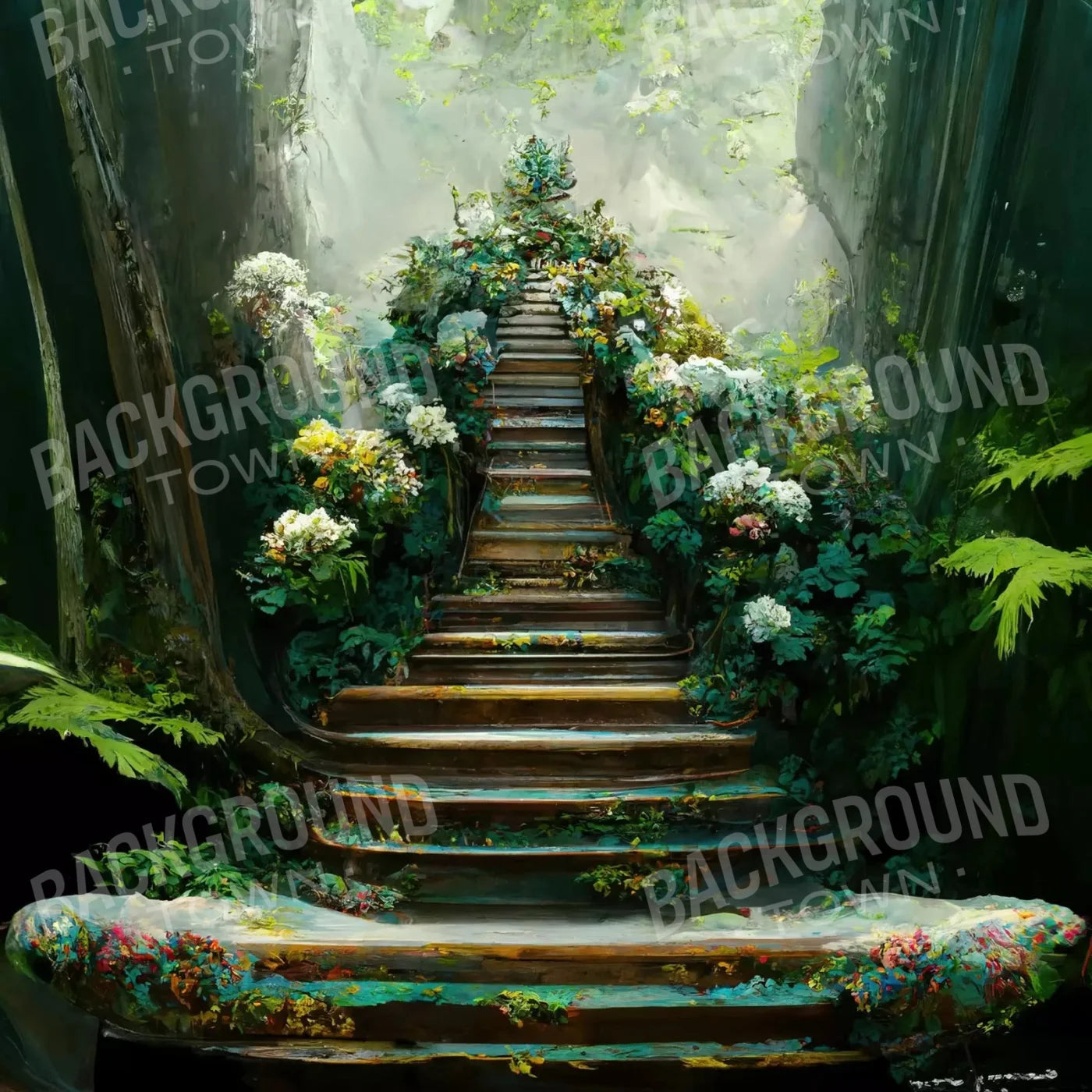 Ivory Staircase 10X10 Ultracloth ( 120 X Inch ) Backdrop