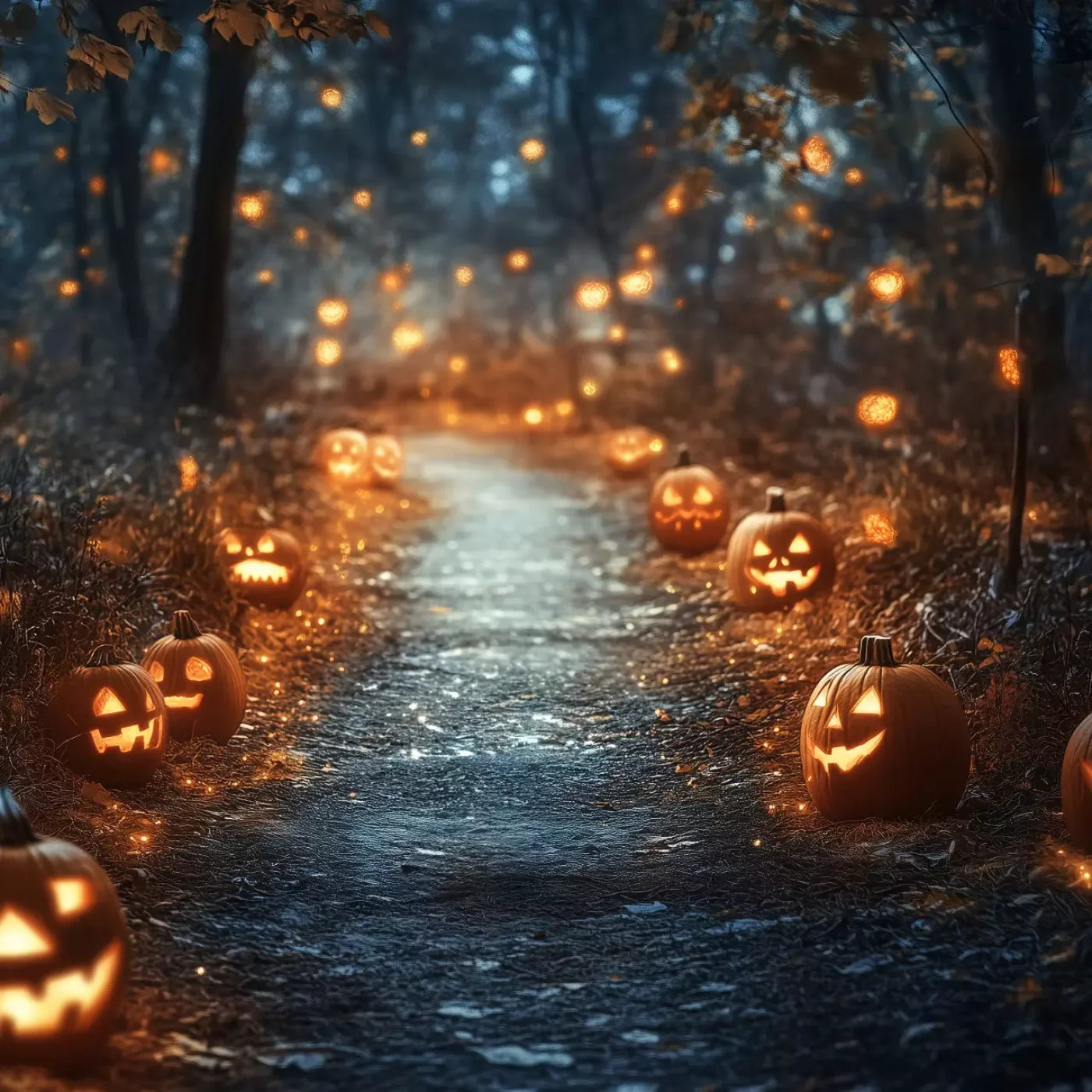 Jackolantern Path 1 10’X10’ Ultracloth (120 X Inch) Backdrop