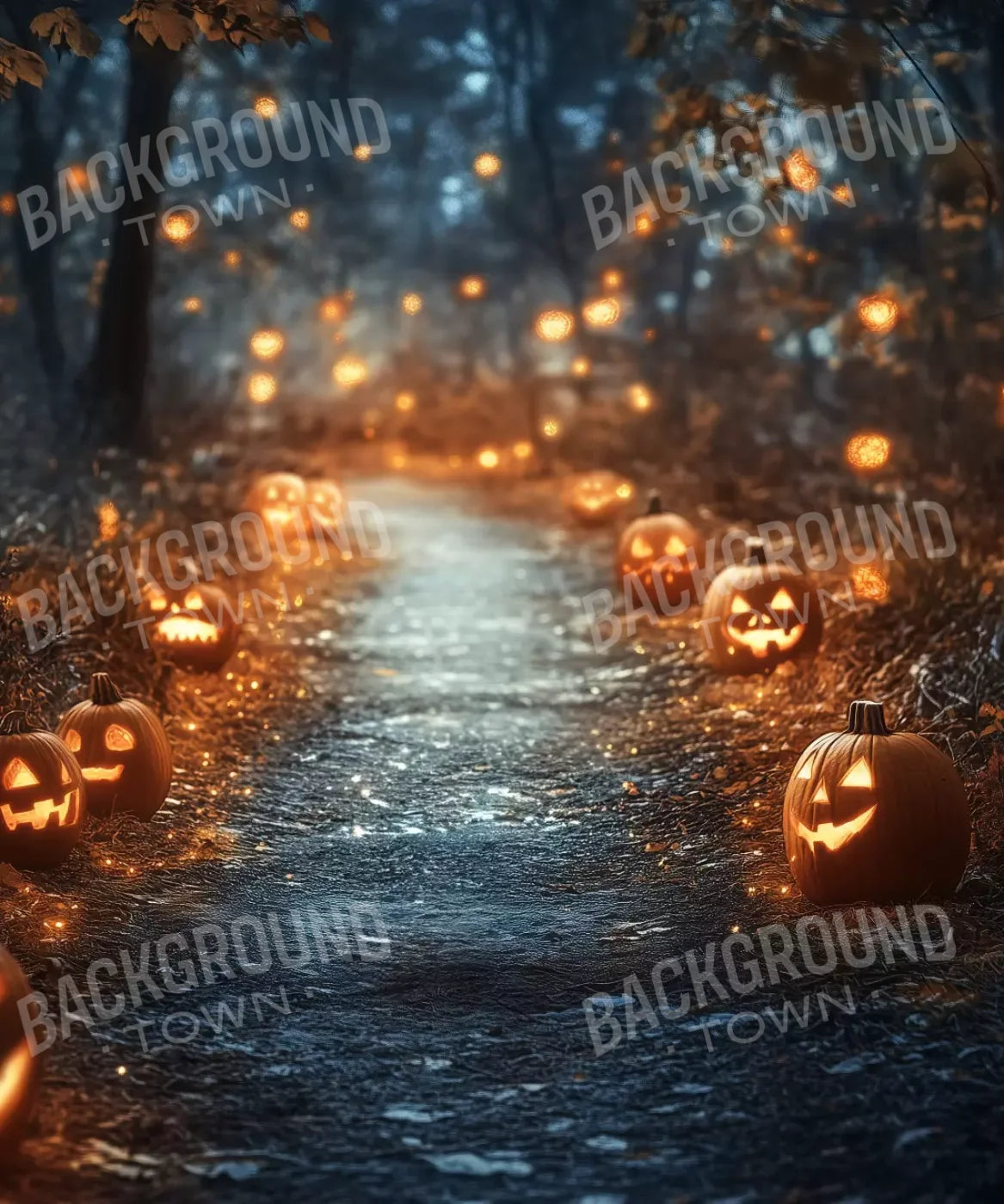 Jackolantern Path 1 10’X12’ Ultracloth (120 X 144 Inch) Backdrop