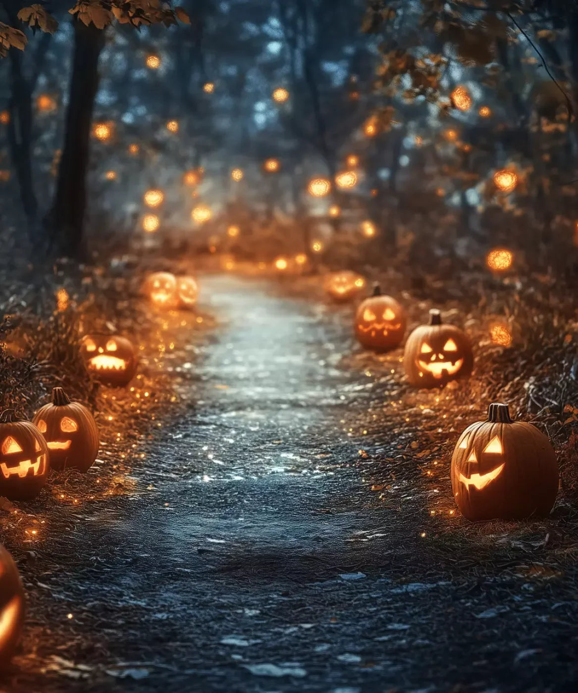 Jackolantern Path 1 10’X12’ Ultracloth (120 X 144 Inch) Backdrop