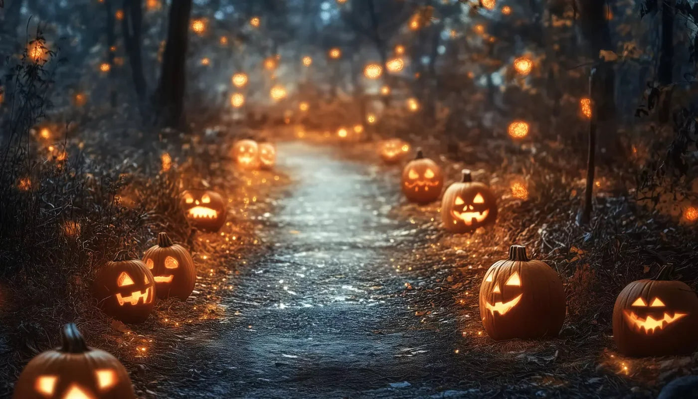 Jackolantern Path 1 14’X8’ Ultracloth (168 X 96 Inch) Backdrop