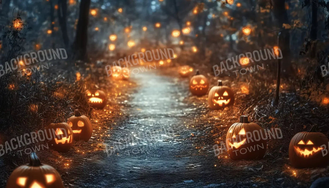 Jackolantern Path 1 14’X8’ Ultracloth (168 X 96 Inch) Backdrop