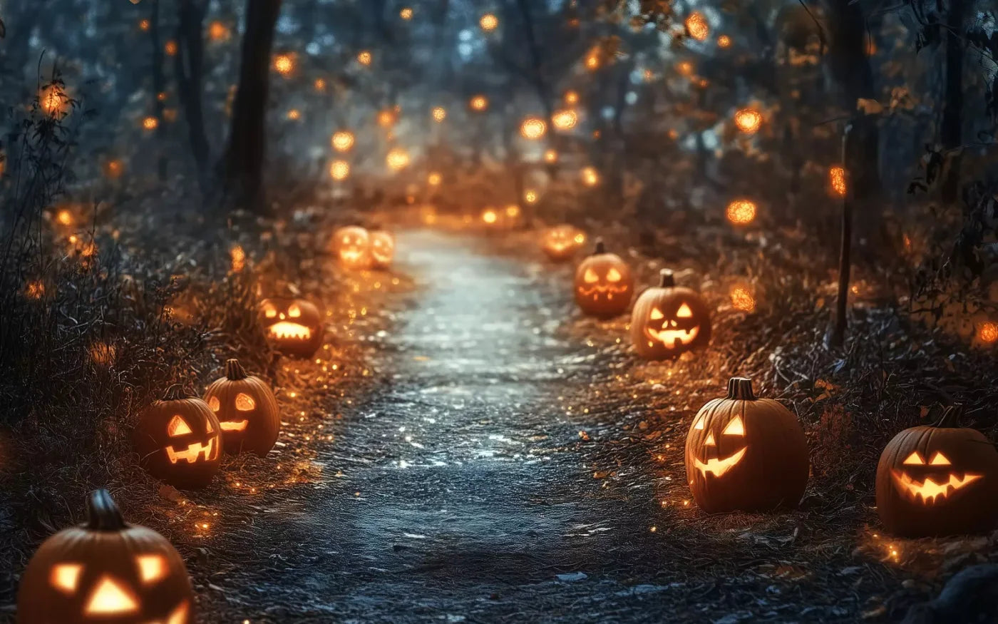 Jackolantern Path 1 16’X10’ Ultracloth (192 X 120 Inch) Backdrop