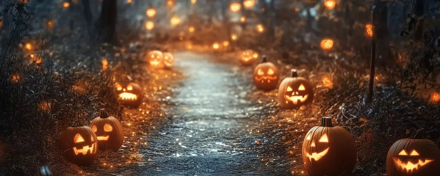 Jackolantern Path 1 20’X8’ Ultracloth (240 X 96 Inch) Backdrop