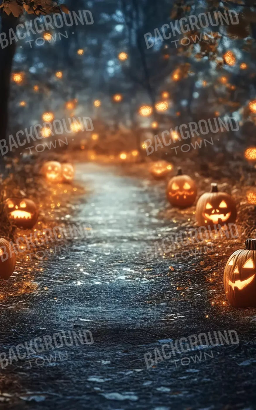 Jackolantern Path 1 5’X8’ Ultracloth (60 X 96 Inch) Backdrop