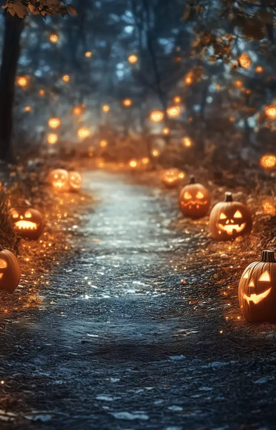 Jackolantern Path 1 9’X14’ Ultracloth (108 X 168 Inch) Backdrop