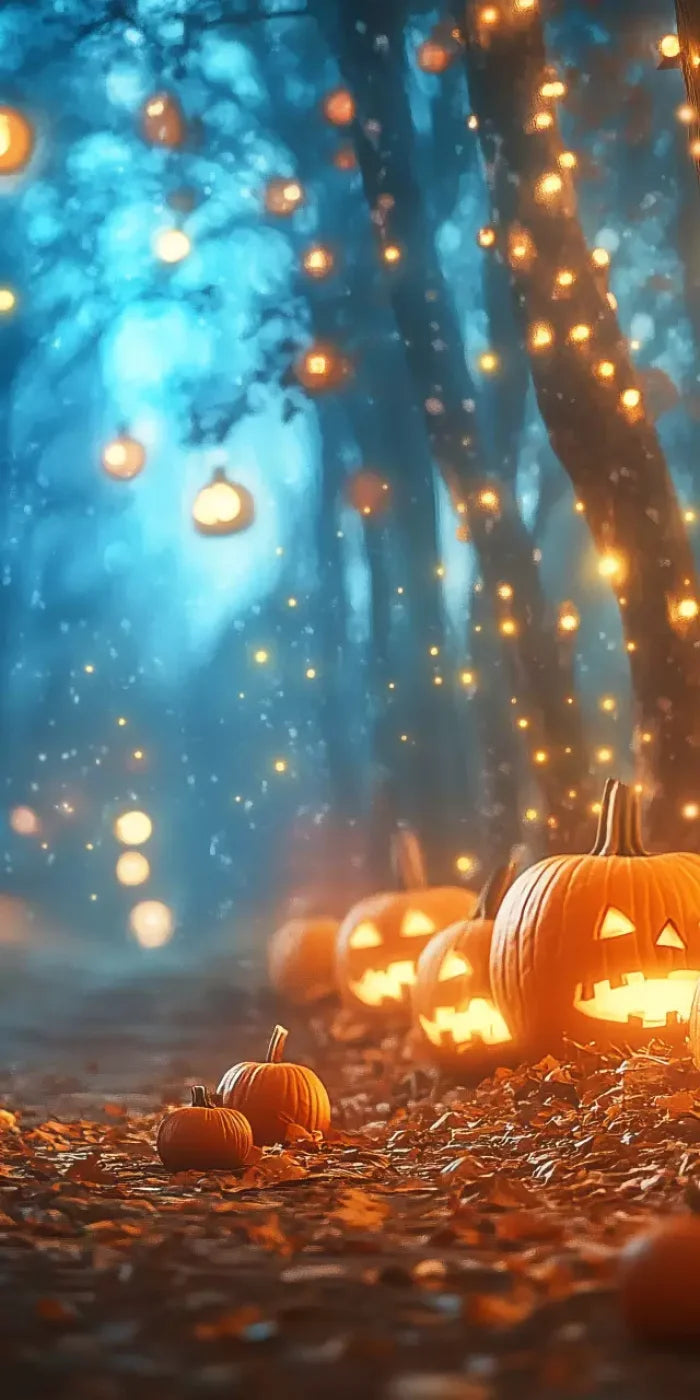 Jack O Lantern Path 2 8’X16’ Ultracloth (96 X 192 Inch) Backdrop