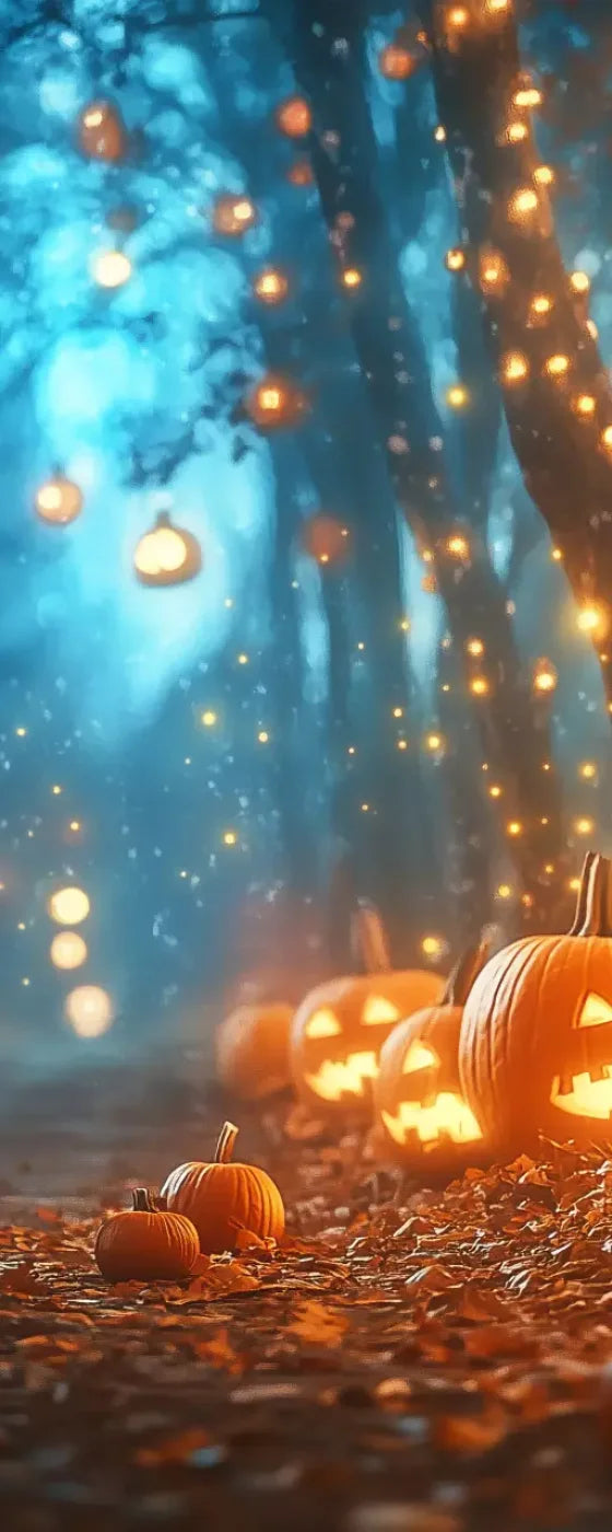 Jack O Lantern Path 2 8’X20’ Ultracloth (96 X 240 Inch) Backdrop