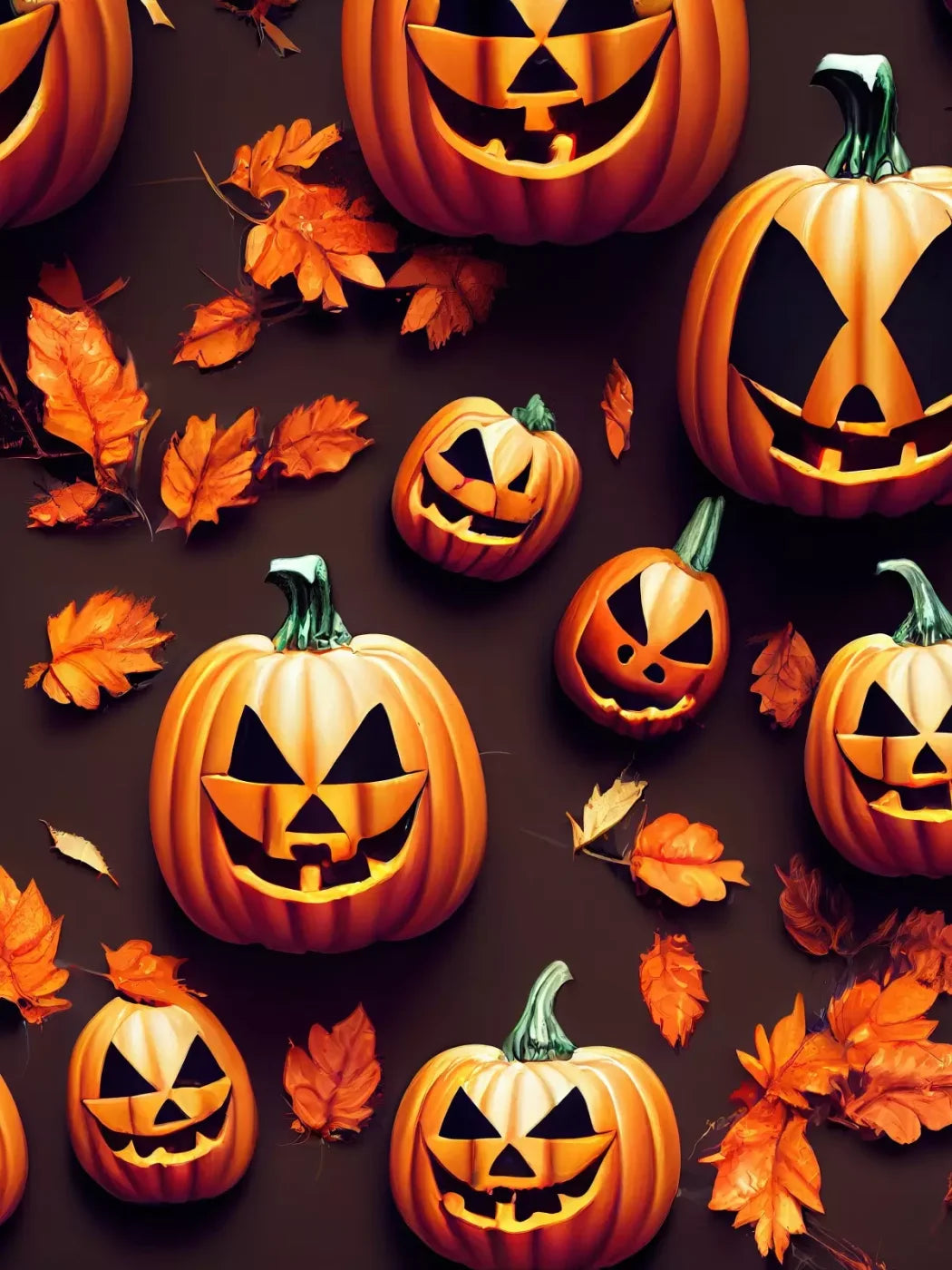 Jack O Pattern 5’X6’8 Fleece (60 X 80 Inch) Backdrop
