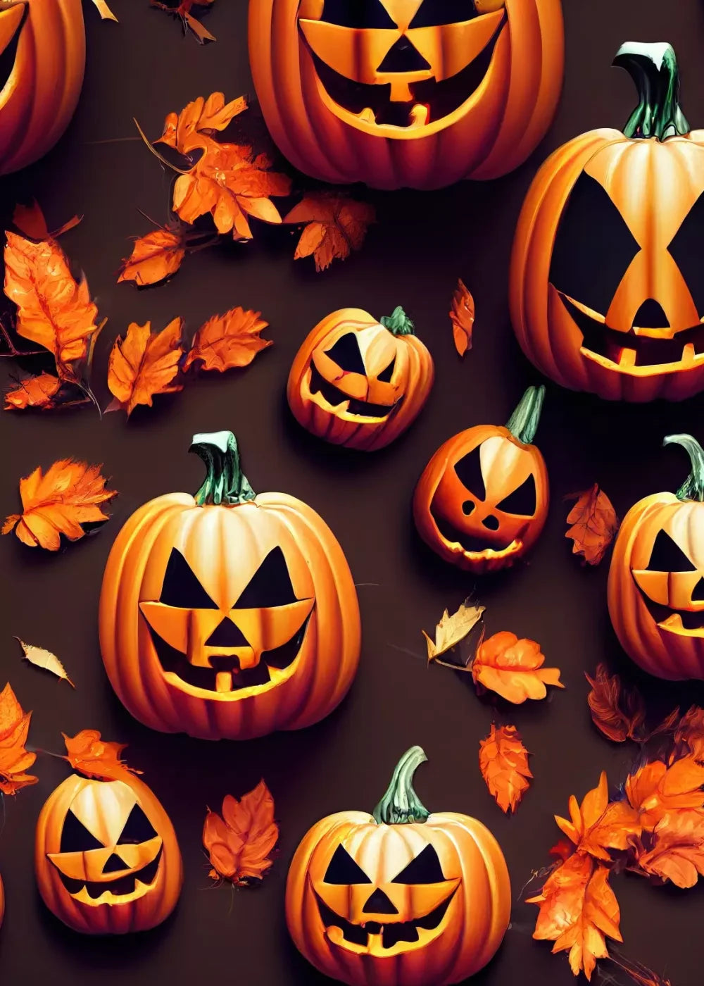 Jack O Pattern 5’X7’ Ultracloth (60 X 84 Inch) Backdrop
