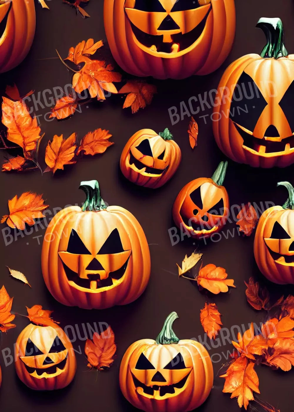 Jack O Pattern 5’X7’ Ultracloth (60 X 84 Inch) Backdrop
