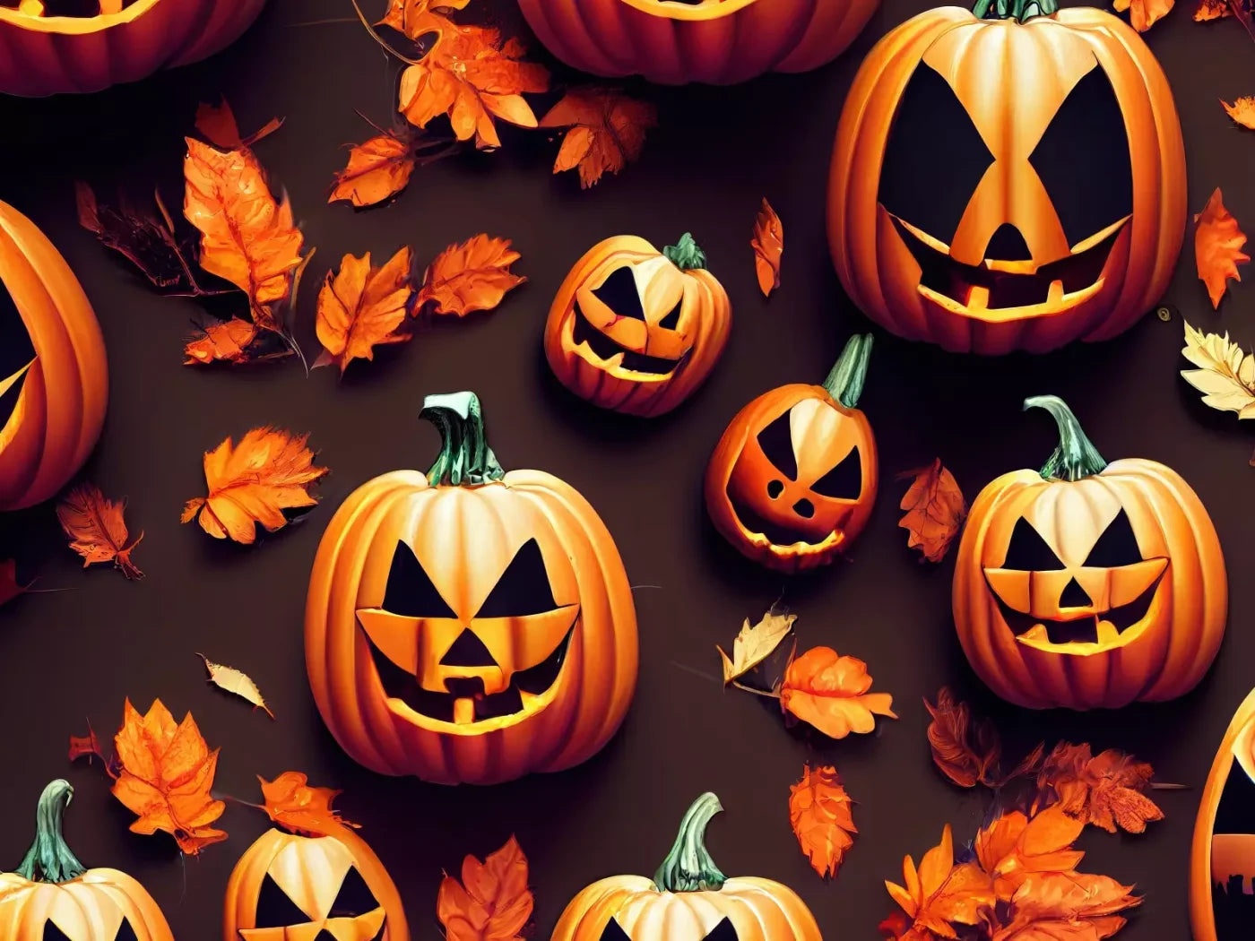 Jack O Pattern 6’8X5’ Fleece (80 X 60 Inch) Backdrop