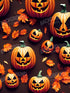 Jack O Pattern 6’X8’ Fleece (72 X 96 Inch) Backdrop