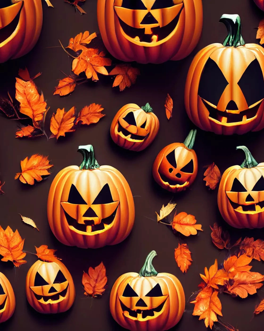 Jack O Pattern 8’X10’ Fleece (96 X 120 Inch) Backdrop