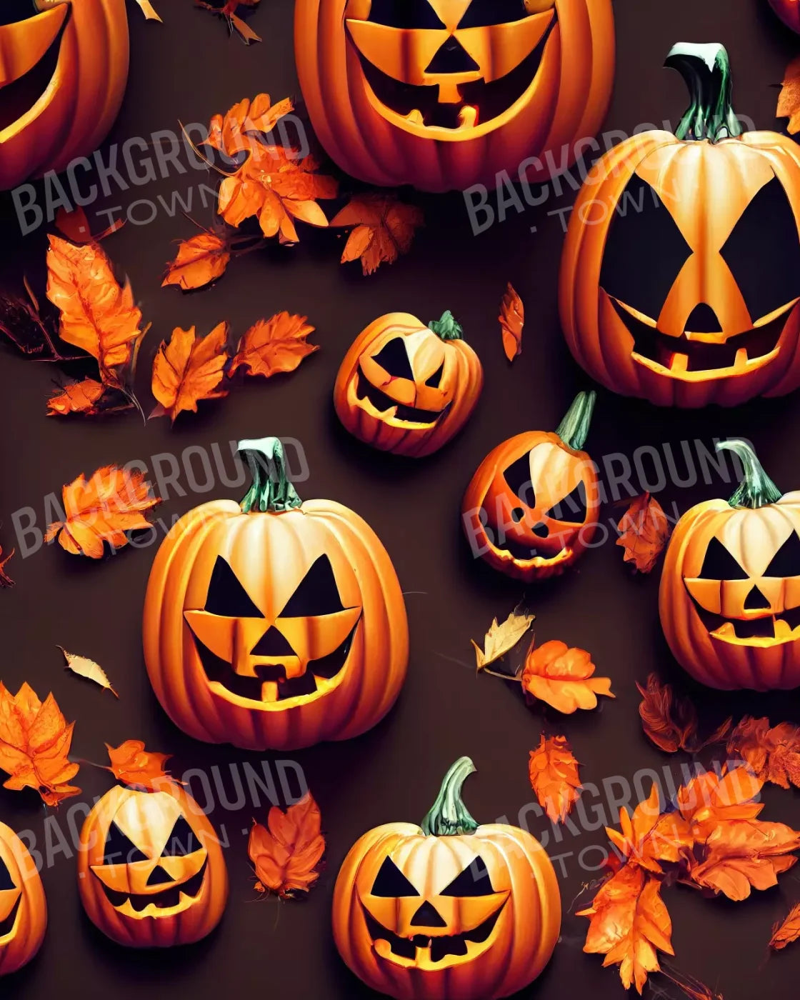 Jack O Pattern 8’X10’ Fleece (96 X 120 Inch) Backdrop