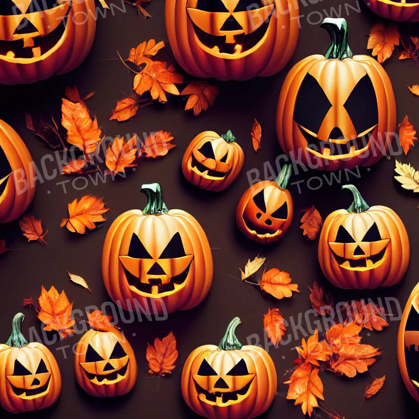Jack O Pattern 8’X8’ Fleece (96 X Inch) Backdrop