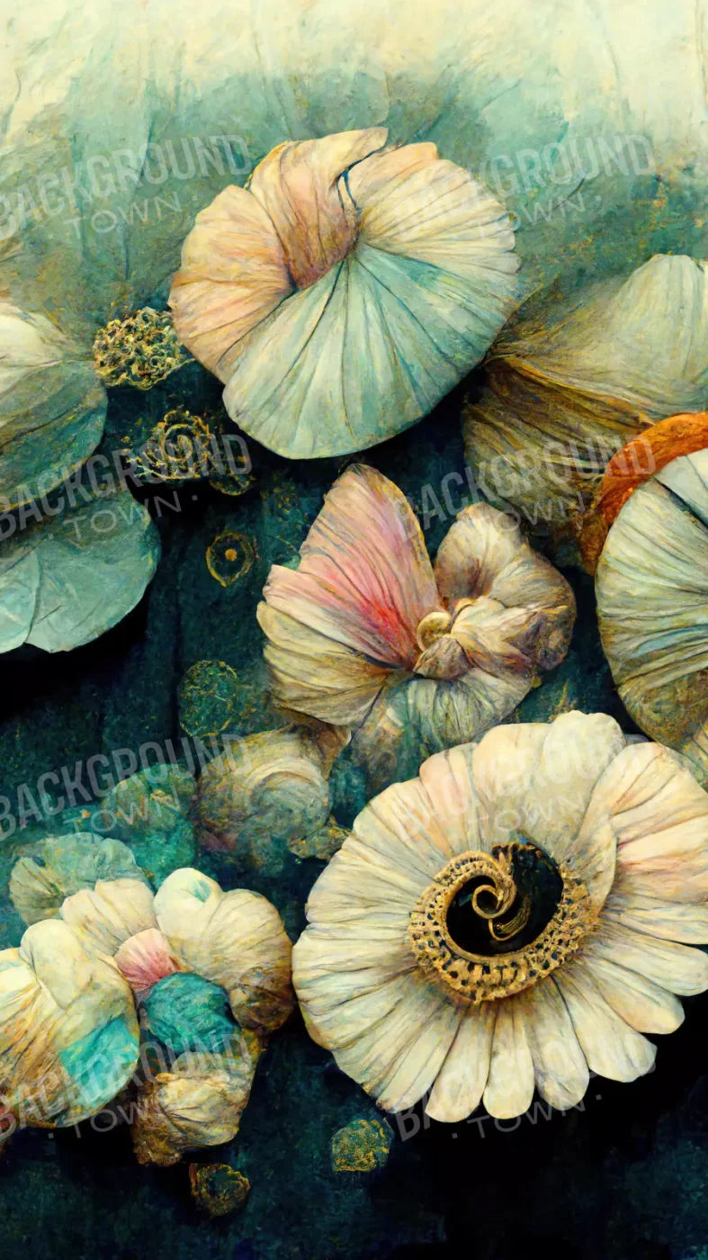 Jeweled Seashells 8X14 Ultracloth ( 96 X 168 Inch ) Backdrop