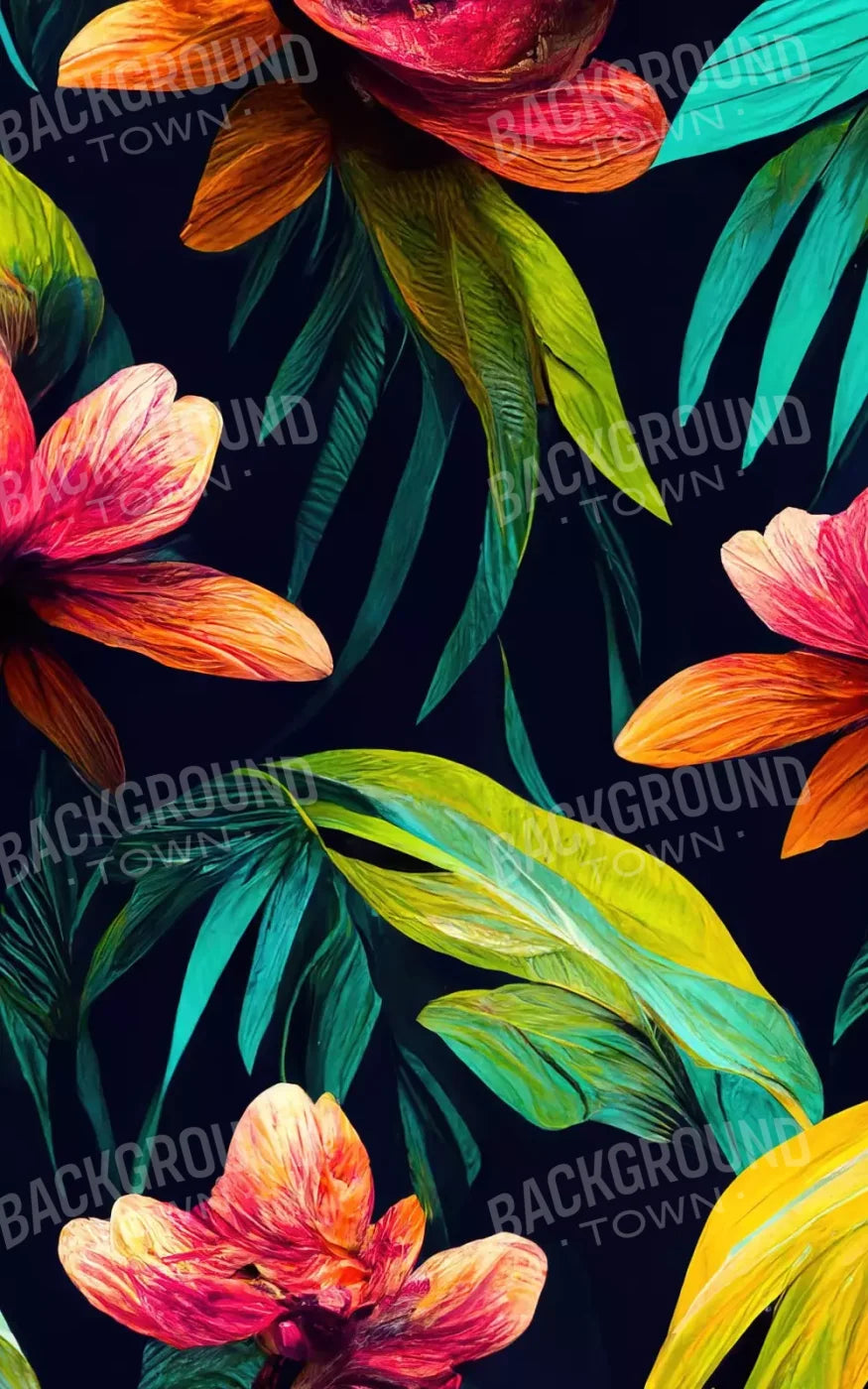 Jungle Blossoms 9’X14’ Ultracloth (108 X 168 Inch) Backdrop