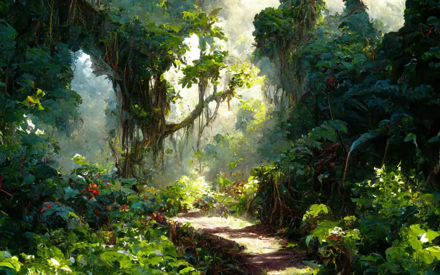 Jungle Fever Path 14’X9’ Ultracloth (168 X 108 Inch) Backdrop